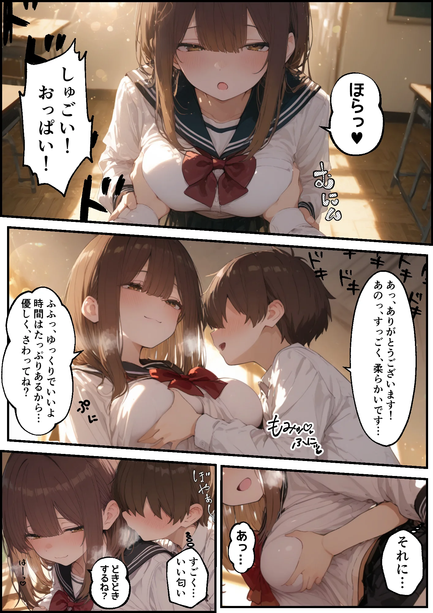 東雲姉妹の場合 - シコ許可もらおうとしたら、えっちな展開になる話 制服・学園もの・恋愛 サンプル19ページ目（白玉あんみつ）