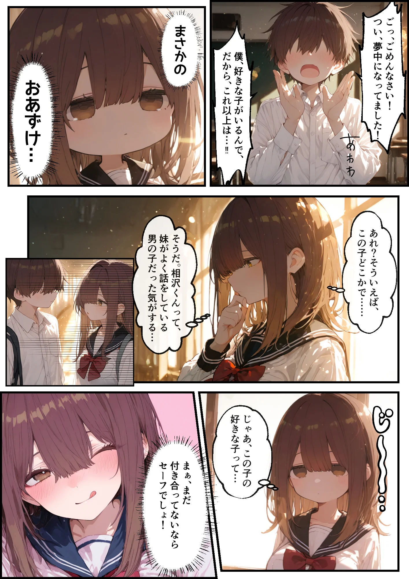 東雲姉妹の場合 - シコ許可もらおうとしたら、えっちな展開になる話 制服・学園もの・恋愛 サンプル21ページ目（白玉あんみつ）
