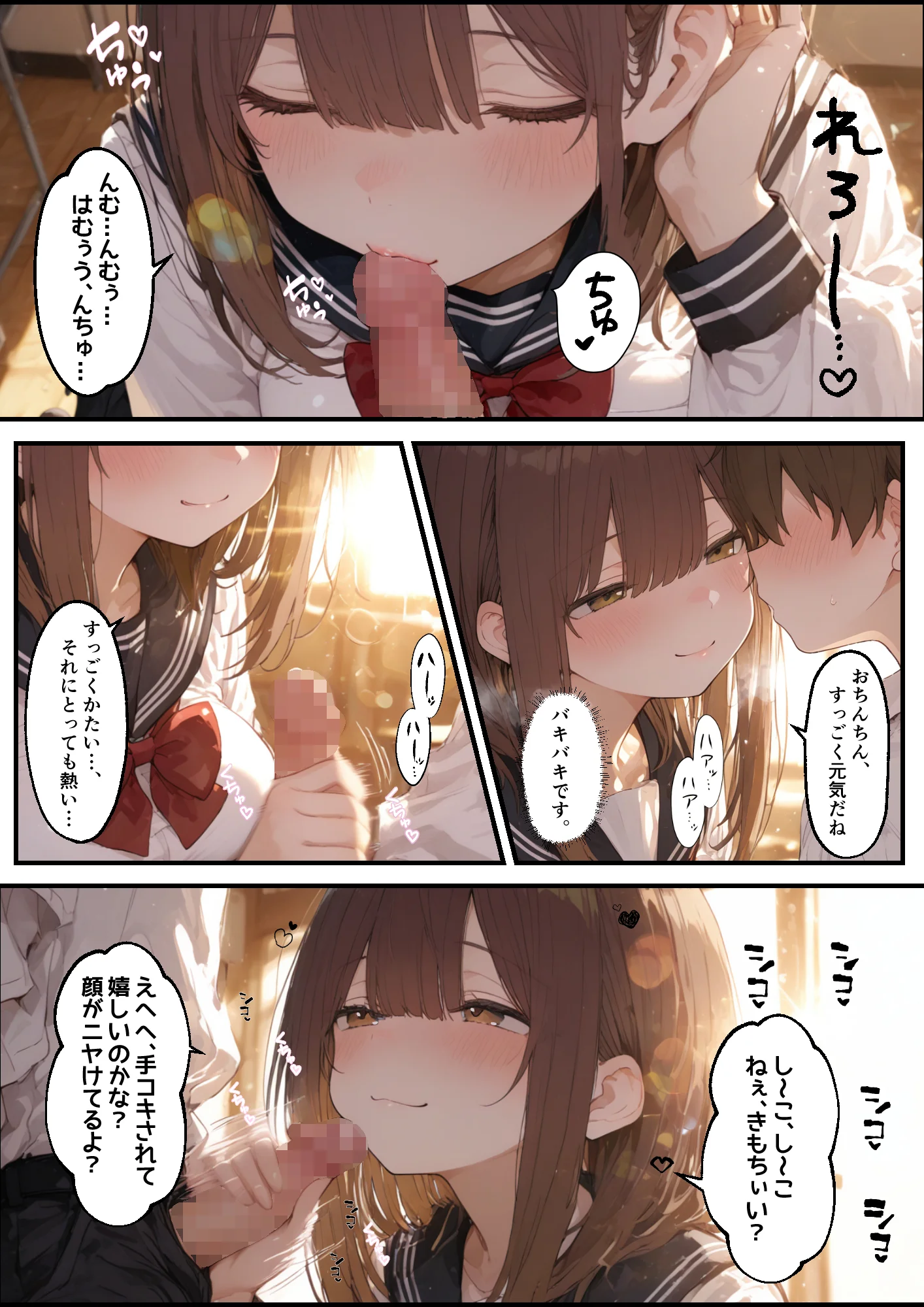 東雲姉妹の場合 - シコ許可もらおうとしたら、えっちな展開になる話 制服・学園もの・恋愛 サンプル25ページ目（白玉あんみつ）