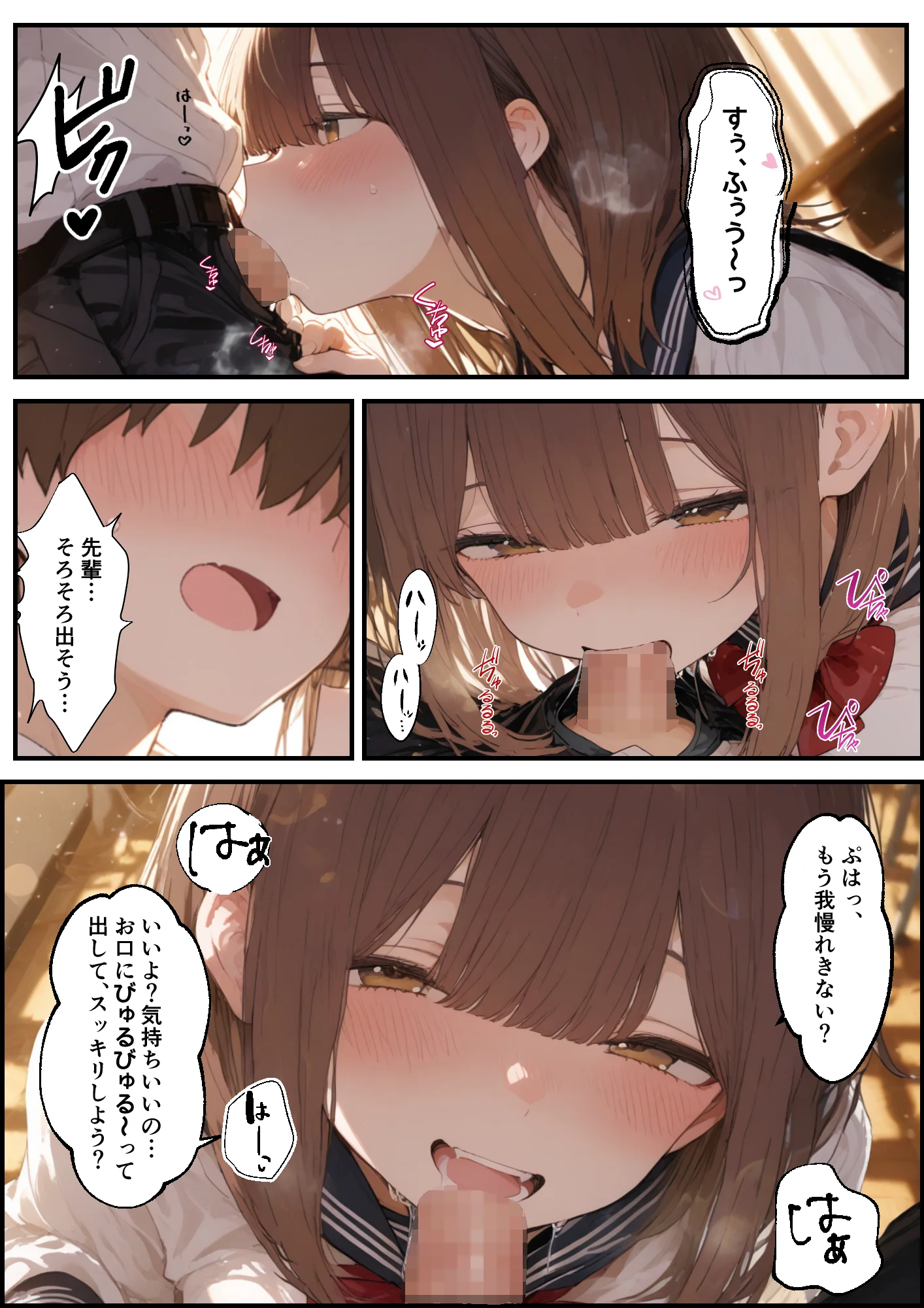 東雲姉妹の場合 - シコ許可もらおうとしたら、えっちな展開になる話 制服・学園もの・恋愛 サンプル27ページ目（白玉あんみつ）