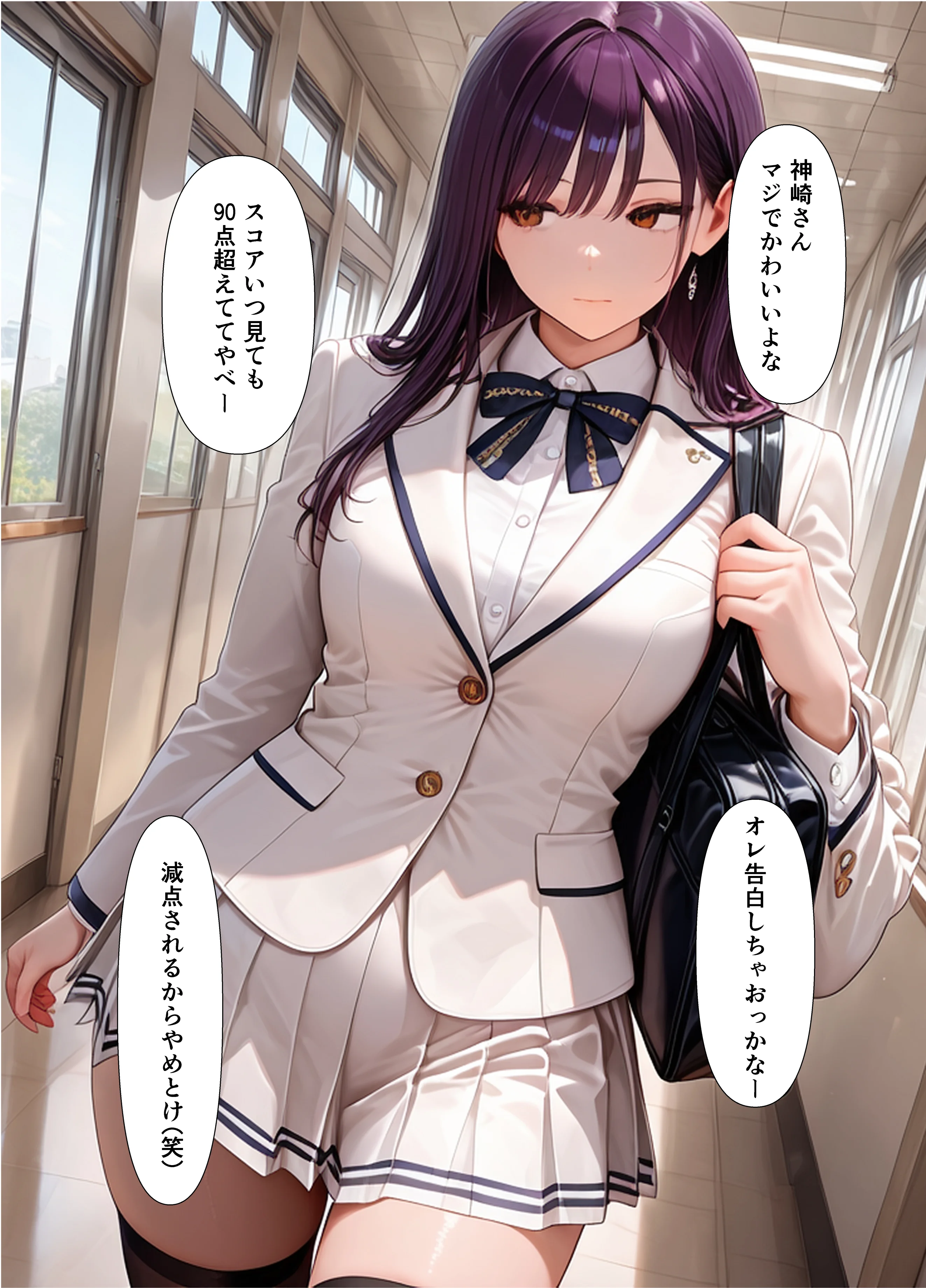巨乳委員長快楽堕ち〜理性のログアウト〜 制服・巨乳・中出し サンプル3ページ目（不適合ノイズ）