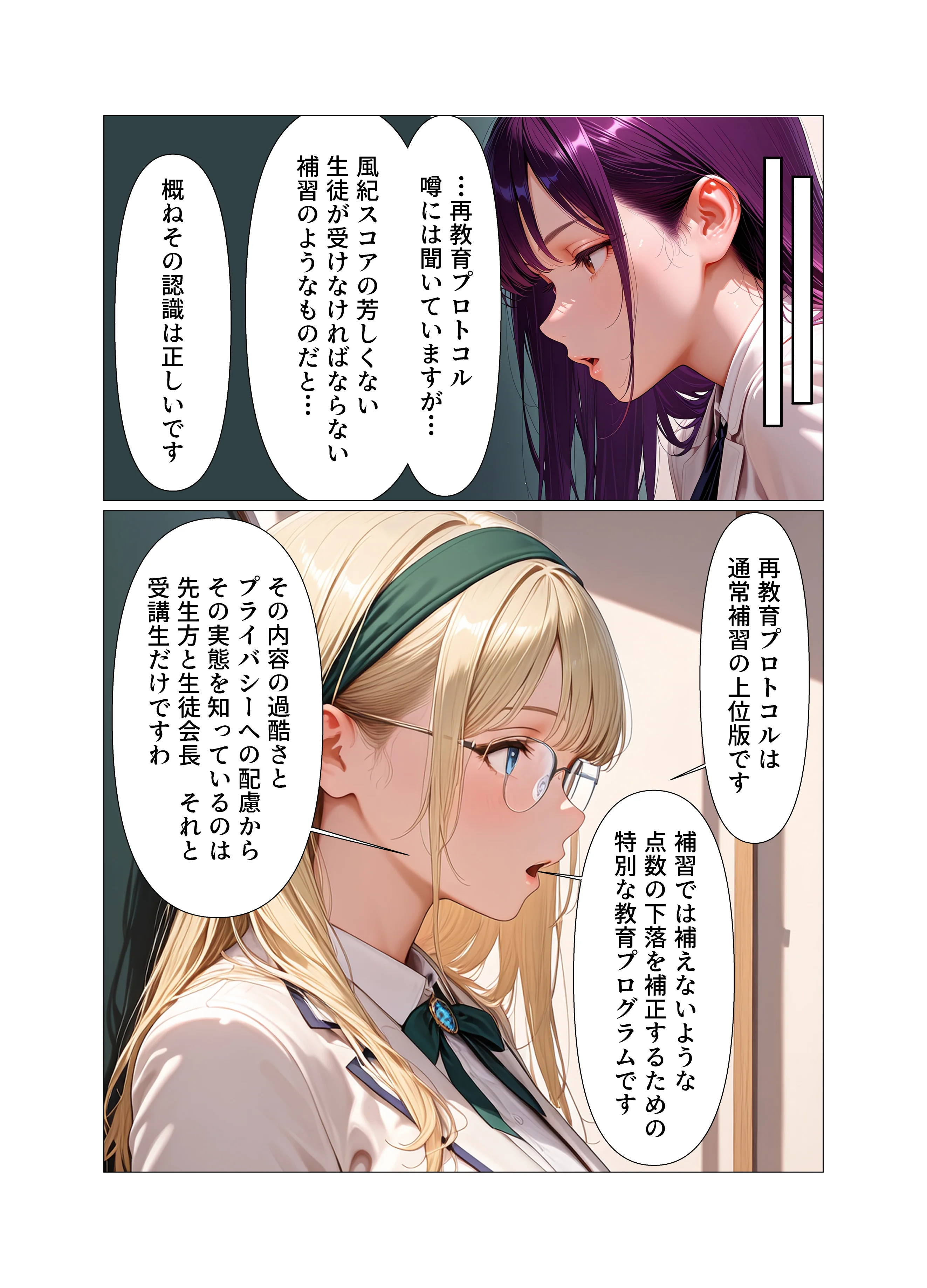 巨乳委員長快楽堕ち〜理性のログアウト〜 制服・巨乳・中出し サンプル7ページ目（不適合ノイズ）
