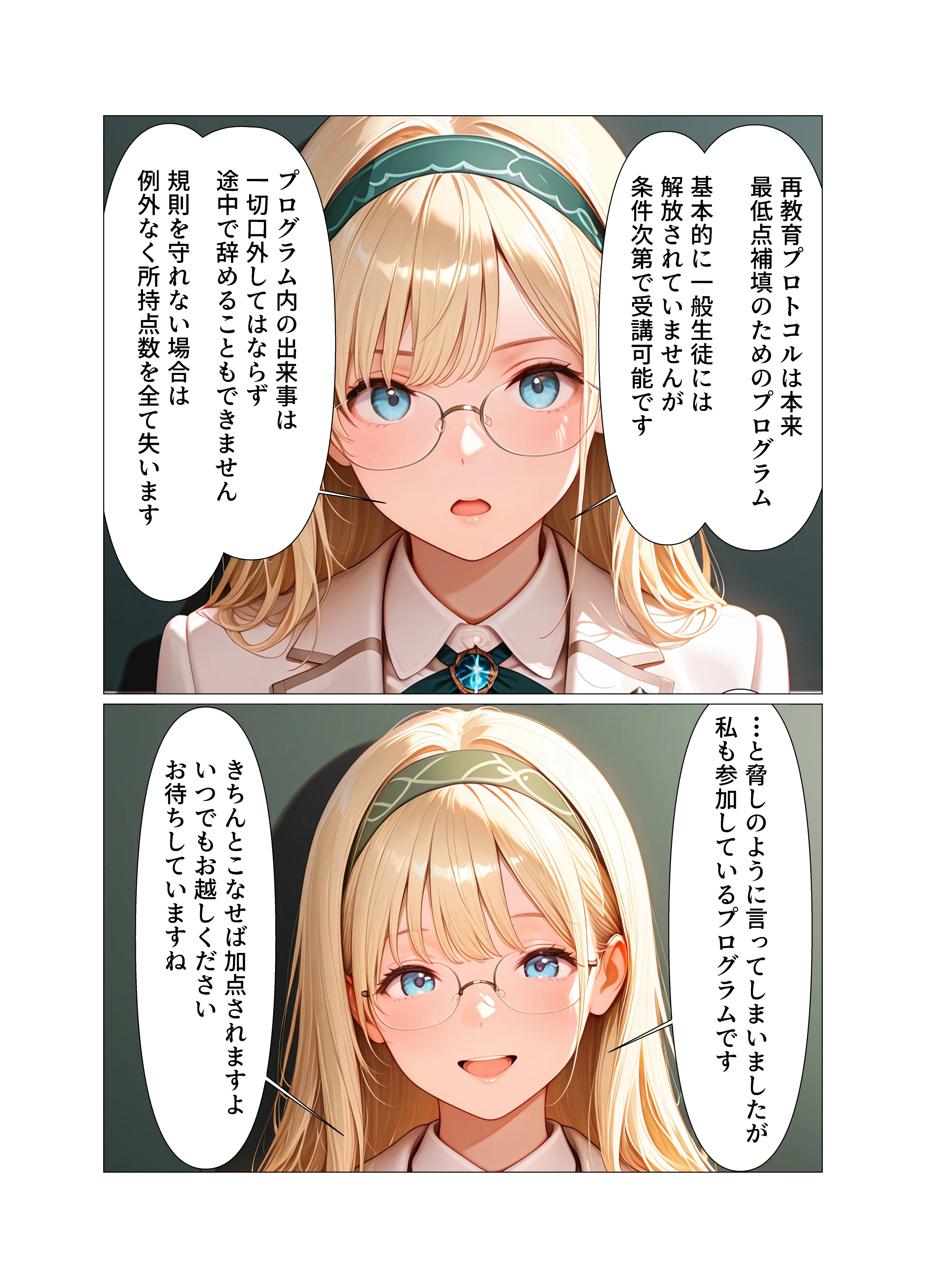 巨乳委員長快楽堕ち〜理性のログアウト〜 制服・巨乳・中出し サンプル8ページ目（不適合ノイズ）