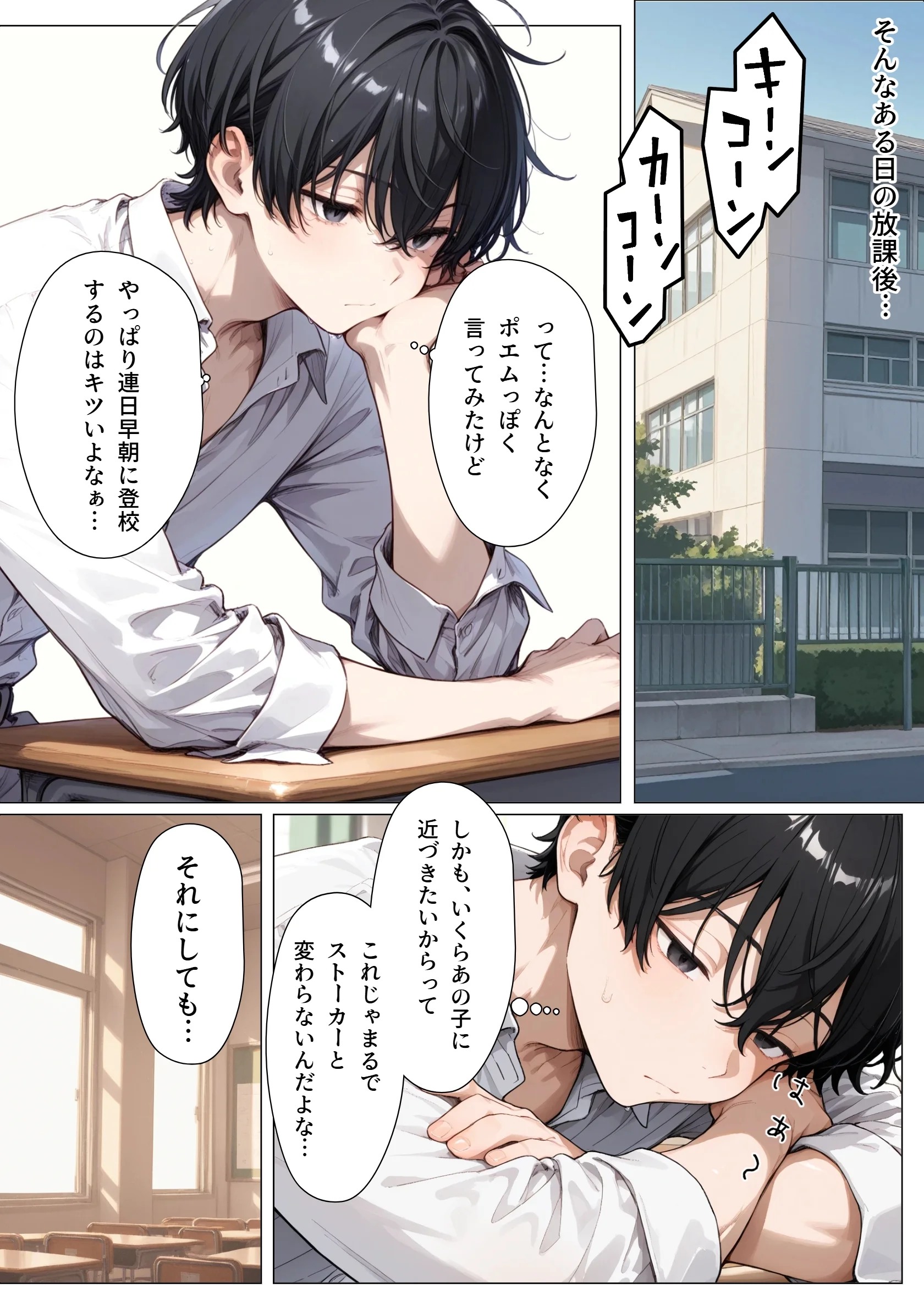 図書室の彼女と僕だけの秘密 制服・学園もの・ラブコメ サンプル4ページ目（montas）