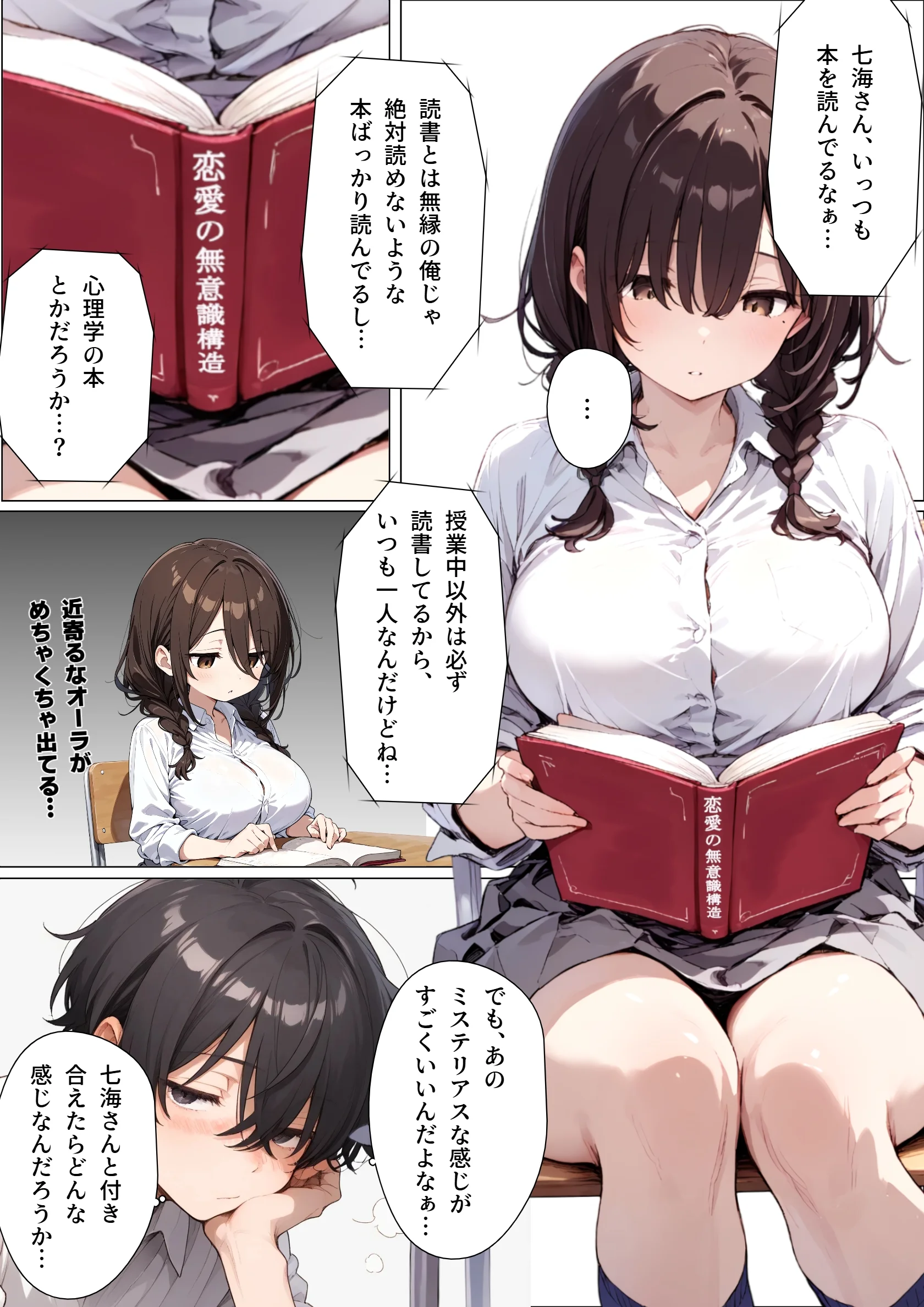 図書室の彼女と僕だけの秘密 制服・学園もの・ラブコメ サンプル5ページ目（montas）