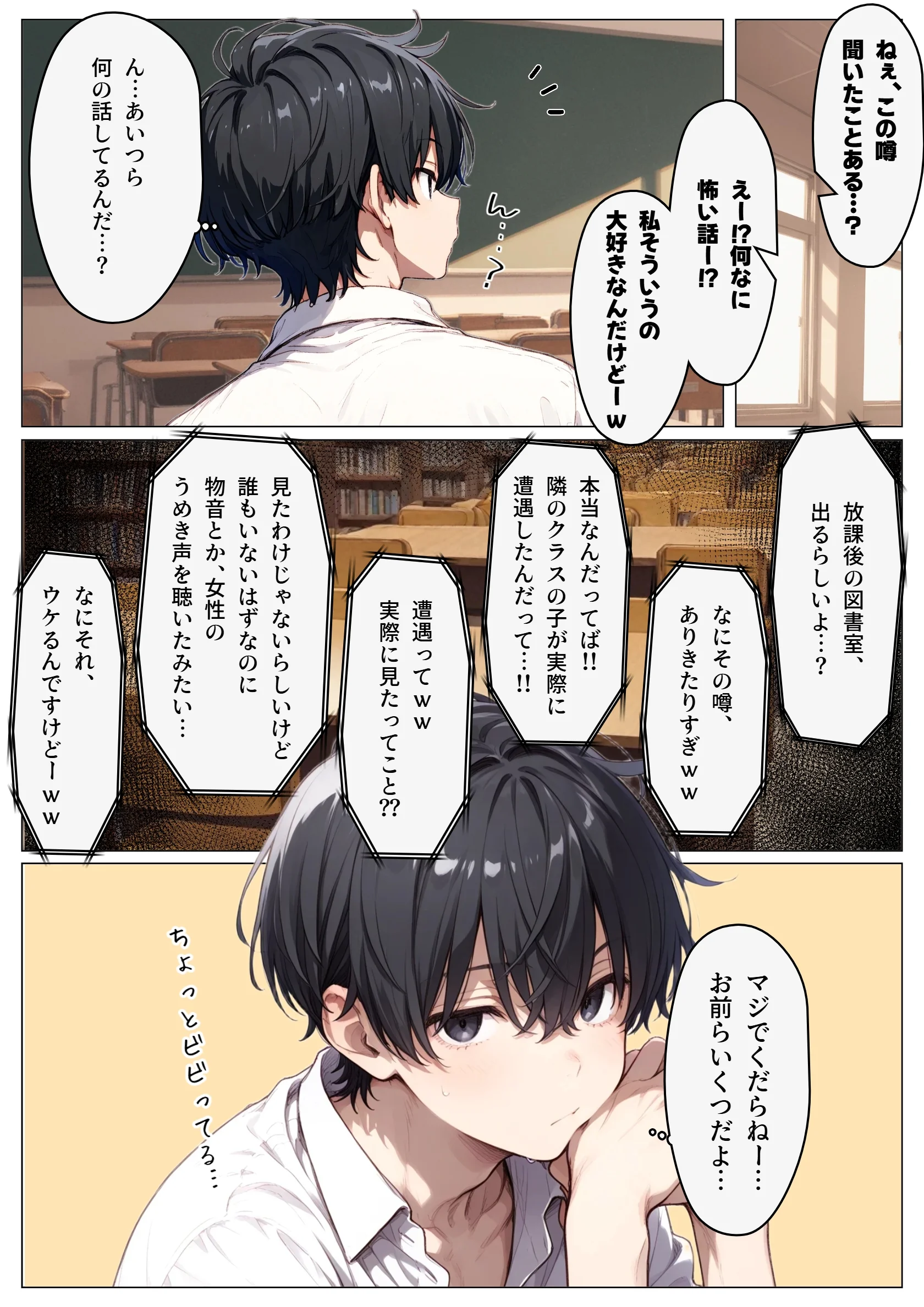 図書室の彼女と僕だけの秘密 制服・学園もの・ラブコメ サンプル7ページ目（montas）