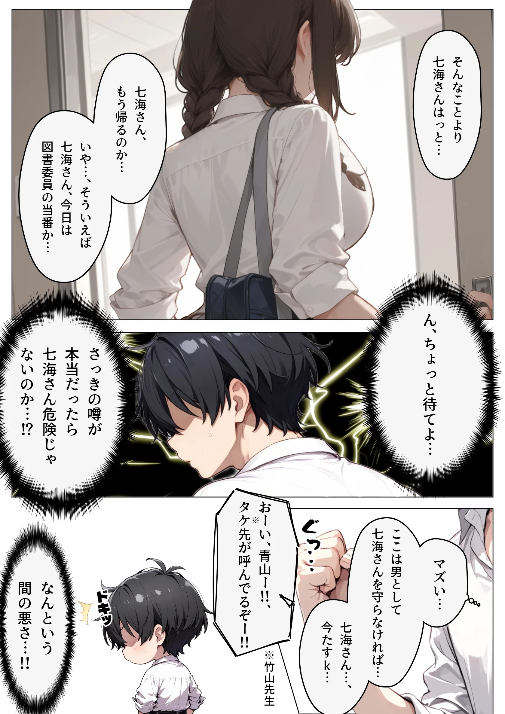 図書室の彼女と僕だけの秘密 制服・学園もの・ラブコメ サンプル8ページ目（montas）