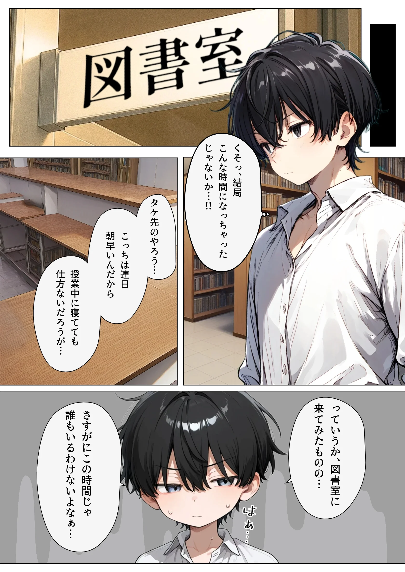 図書室の彼女と僕だけの秘密 制服・学園もの・ラブコメ サンプル9ページ目（montas）