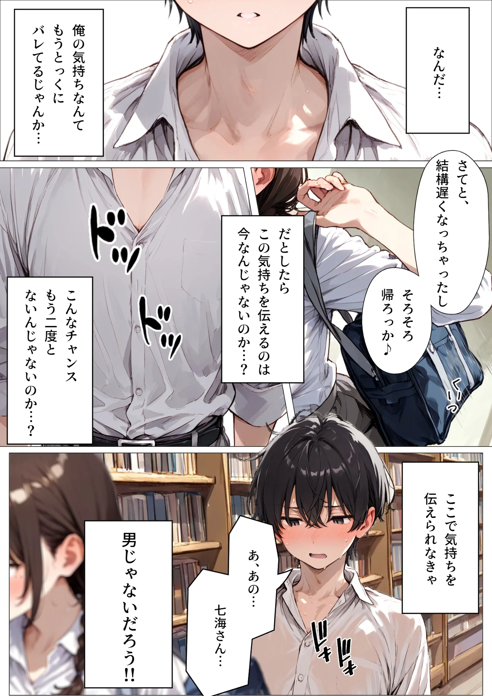 図書室の彼女と僕だけの秘密 制服・学園もの・ラブコメ サンプル28ページ目（montas）