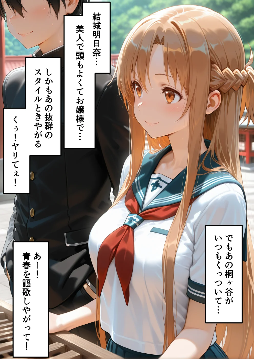 淫紋によって快楽 何度もイかされ寝取られる  アスナ編 ファンタジー・制服・学園もの サンプル8ページ目（えちち工房）