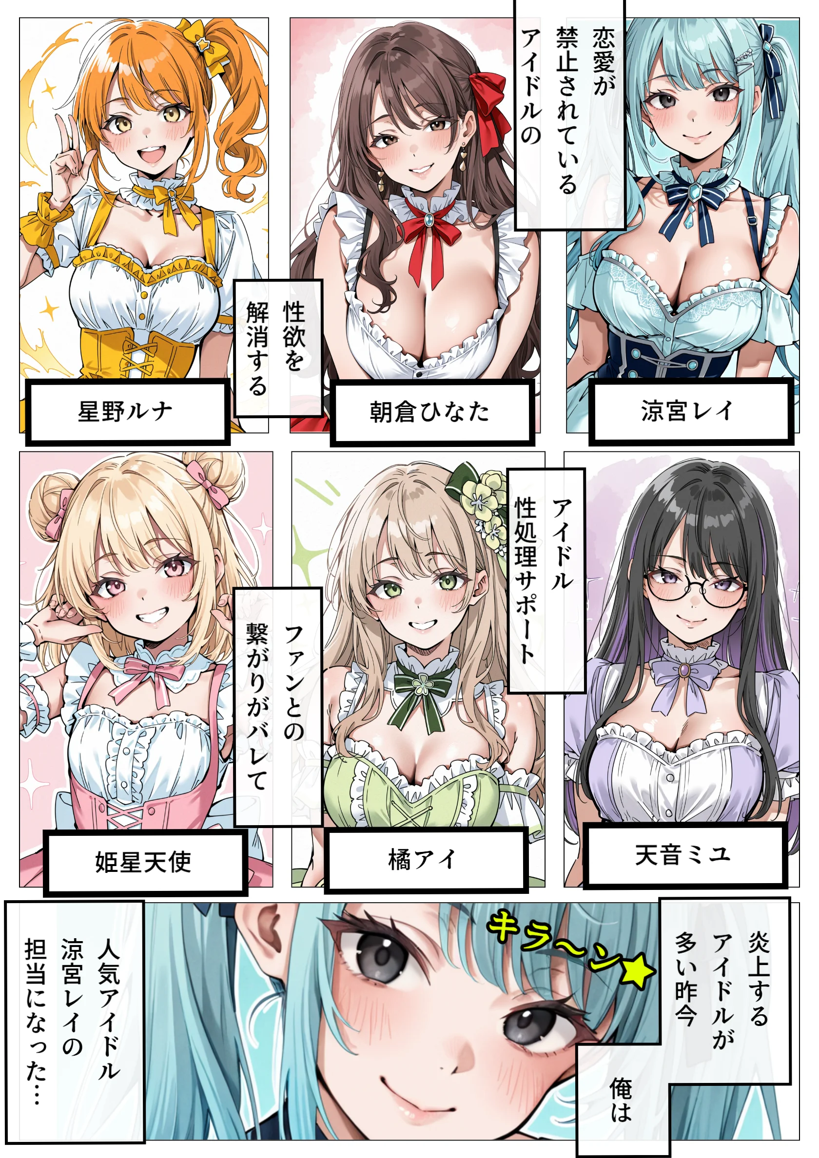 アイドル性処理サポート 〜人気アイドルの性処理をお手伝いします〜 巨乳・アイドル・芸能人・フェラ サンプル3ページ目（ピココミック）