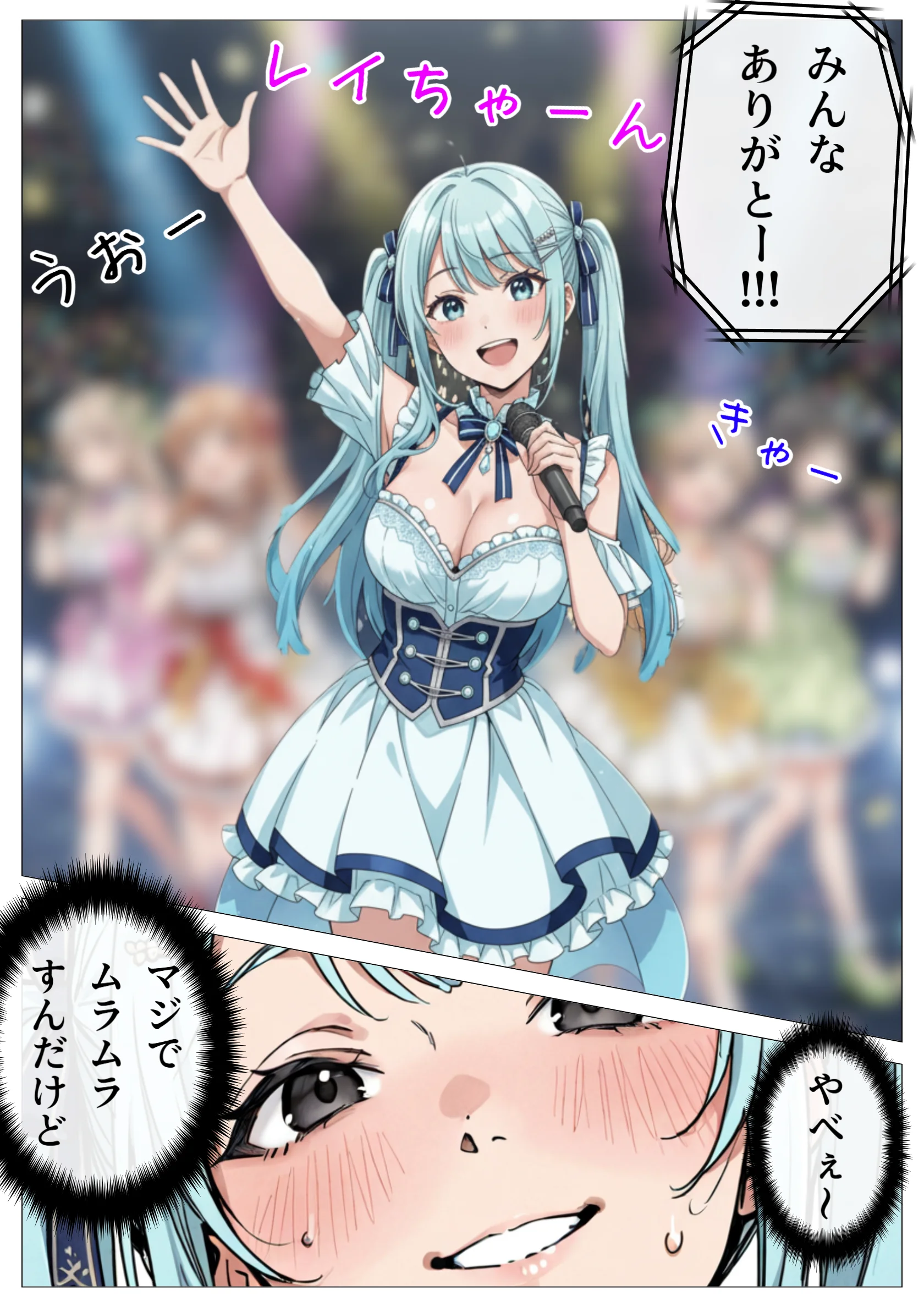 アイドル性処理サポート 〜人気アイドルの性処理をお手伝いします〜 巨乳・アイドル・芸能人・フェラ サンプル4ページ目（ピココミック）
