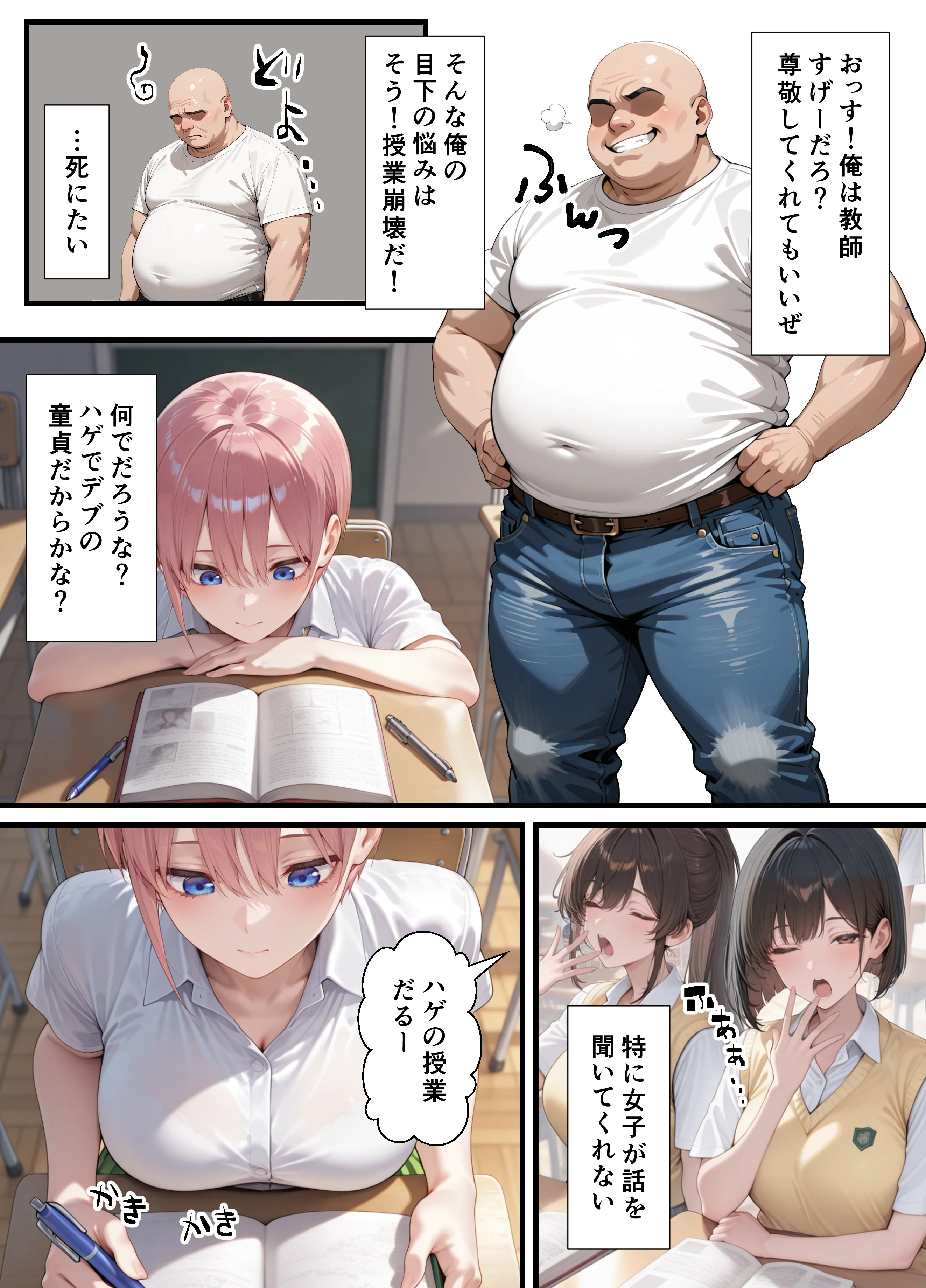 メス猫墜ち NTRの記録   五等分の編 拘束・制服・学園もの サンプル1ページ目（えちち工房）