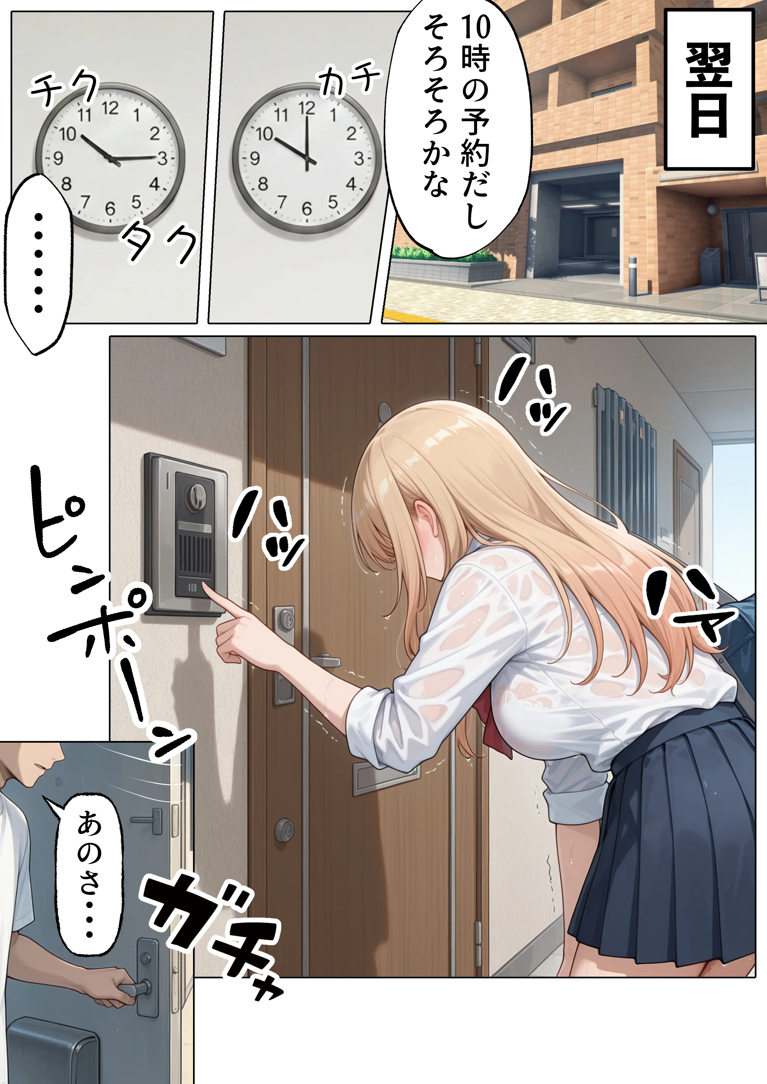 【続編:白ギャルJK2】ラブドール頼んだら、白ギャルJKが来た ギャル・巨乳・中出し サンプル4ページ目（AOI-COMICS）