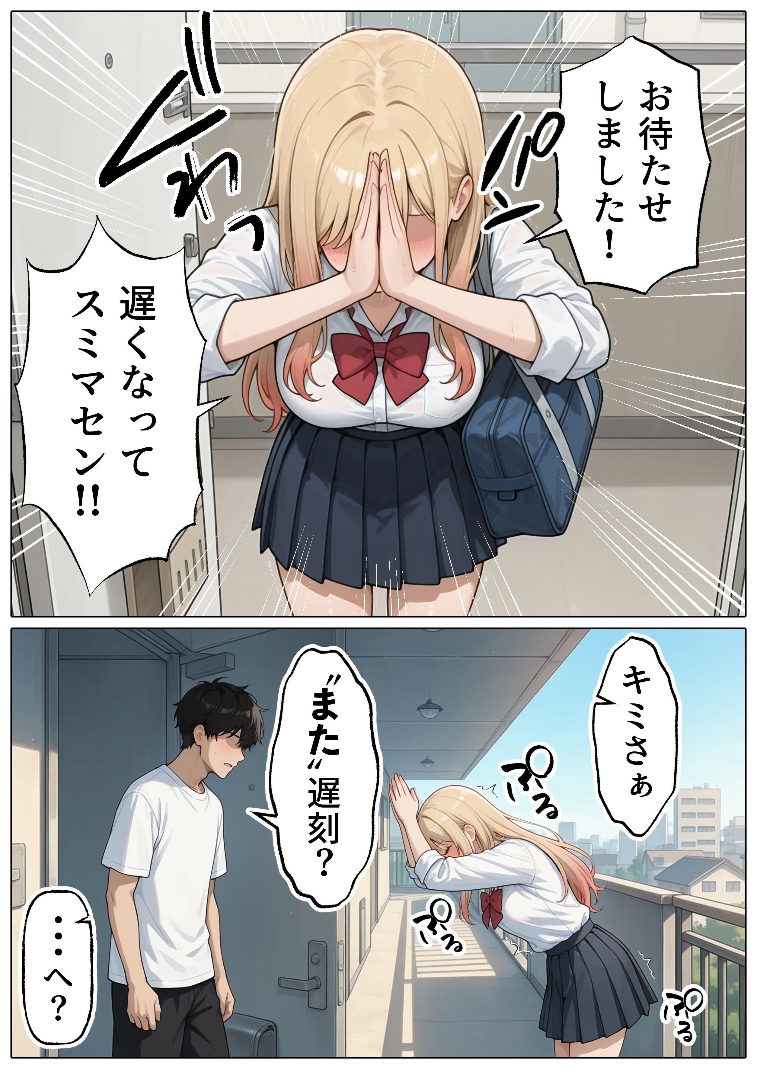 【続編:白ギャルJK2】ラブドール頼んだら、白ギャルJKが来た ギャル・巨乳・中出し サンプル5ページ目（AOI-COMICS）
