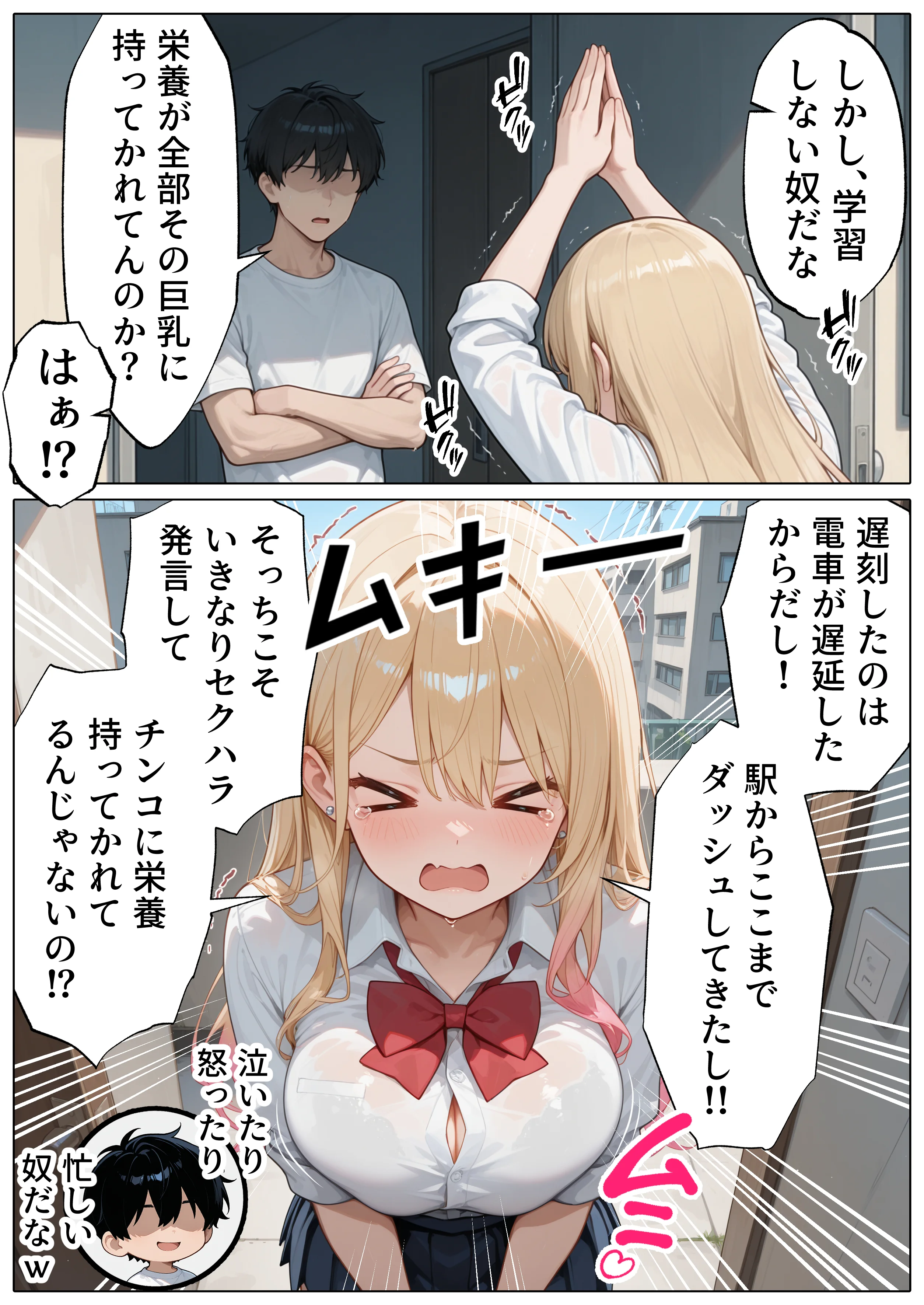 【続編:白ギャルJK2】ラブドール頼んだら、白ギャルJKが来た ギャル・巨乳・中出し サンプル7ページ目（AOI-COMICS）