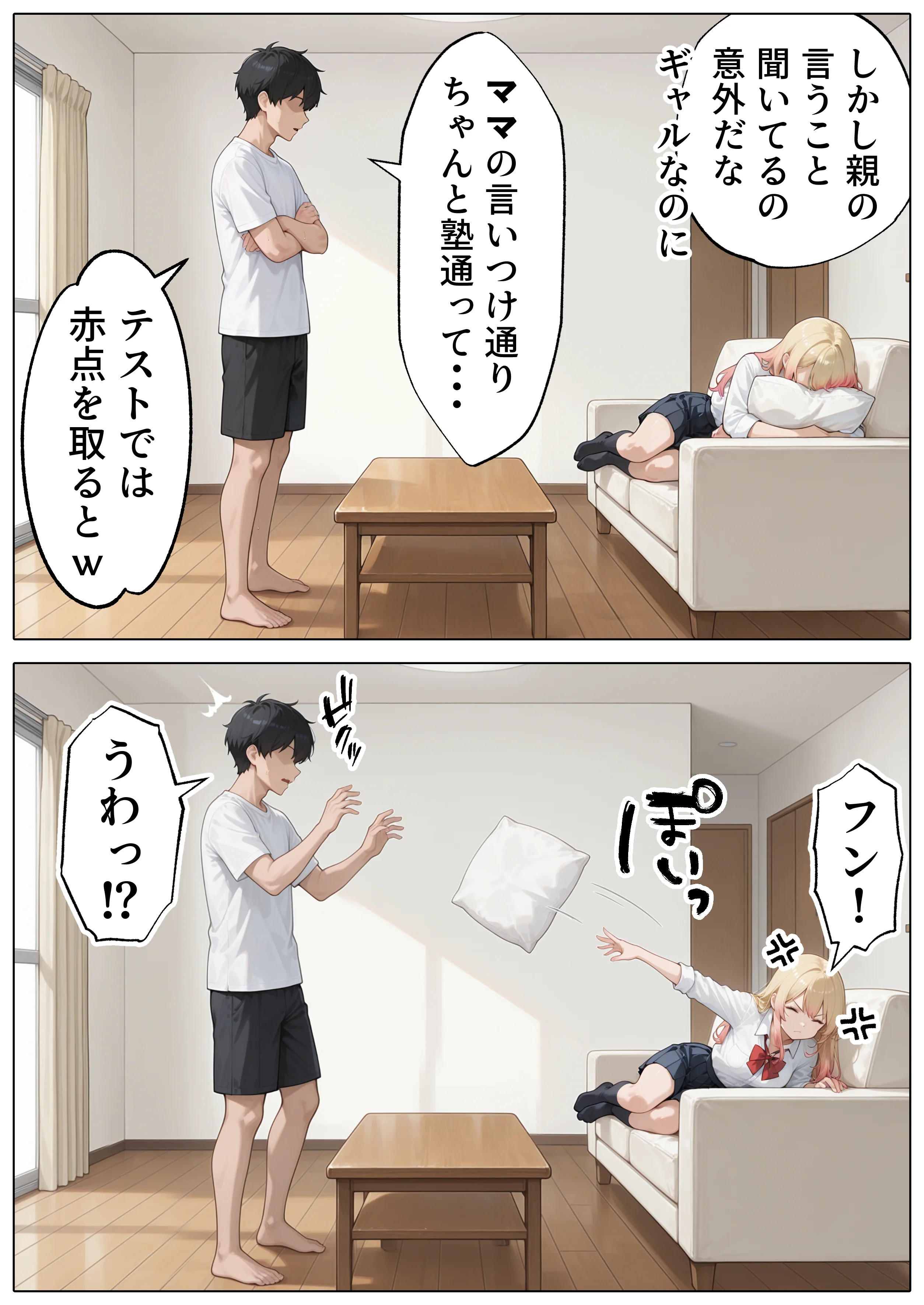 【続編:白ギャルJK2】ラブドール頼んだら、白ギャルJKが来た ギャル・巨乳・中出し サンプル12ページ目（AOI-COMICS）