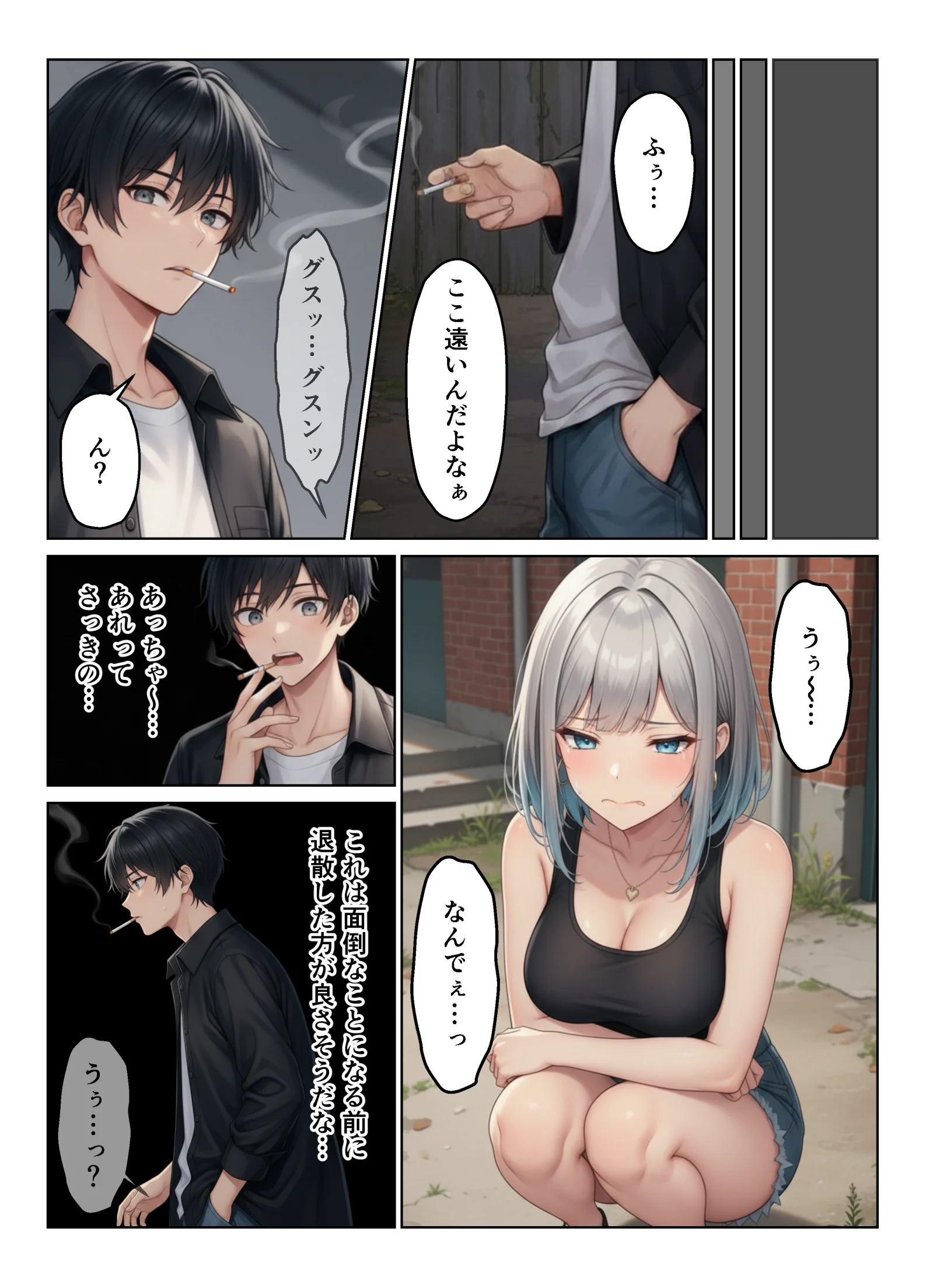 ギャル姉妹丼！  姉の相談にのったら妹まで付いてきてハーレム ギャル 巨乳 中出し サンプル8ページ目（ヌキっぱなし）