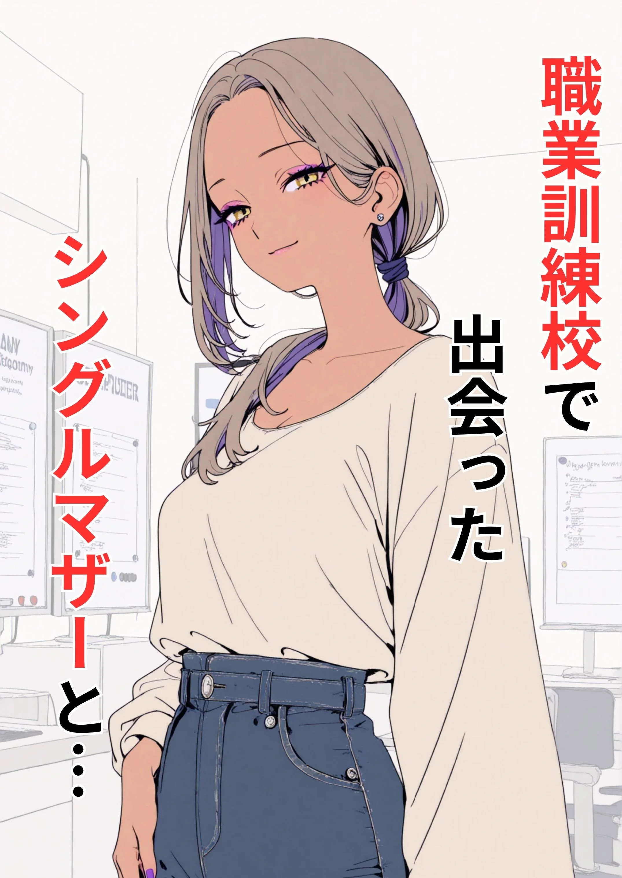 職業訓練校で出会ったシングルマザーと… 熟女・人妻・主婦・オフィス・職場 サンプル1ページ目（だれもが）