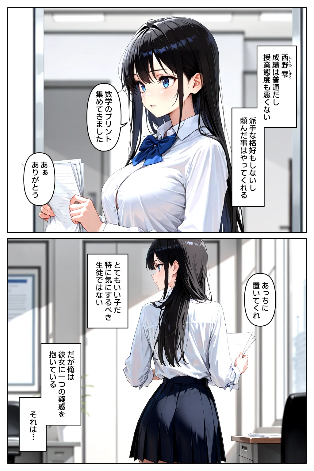 裏アカがバレて絶望する教え子を脅迫し、俺の性奴●にする話 制服・学園もの・中出し サンプル4ページ目（欲望の花園）