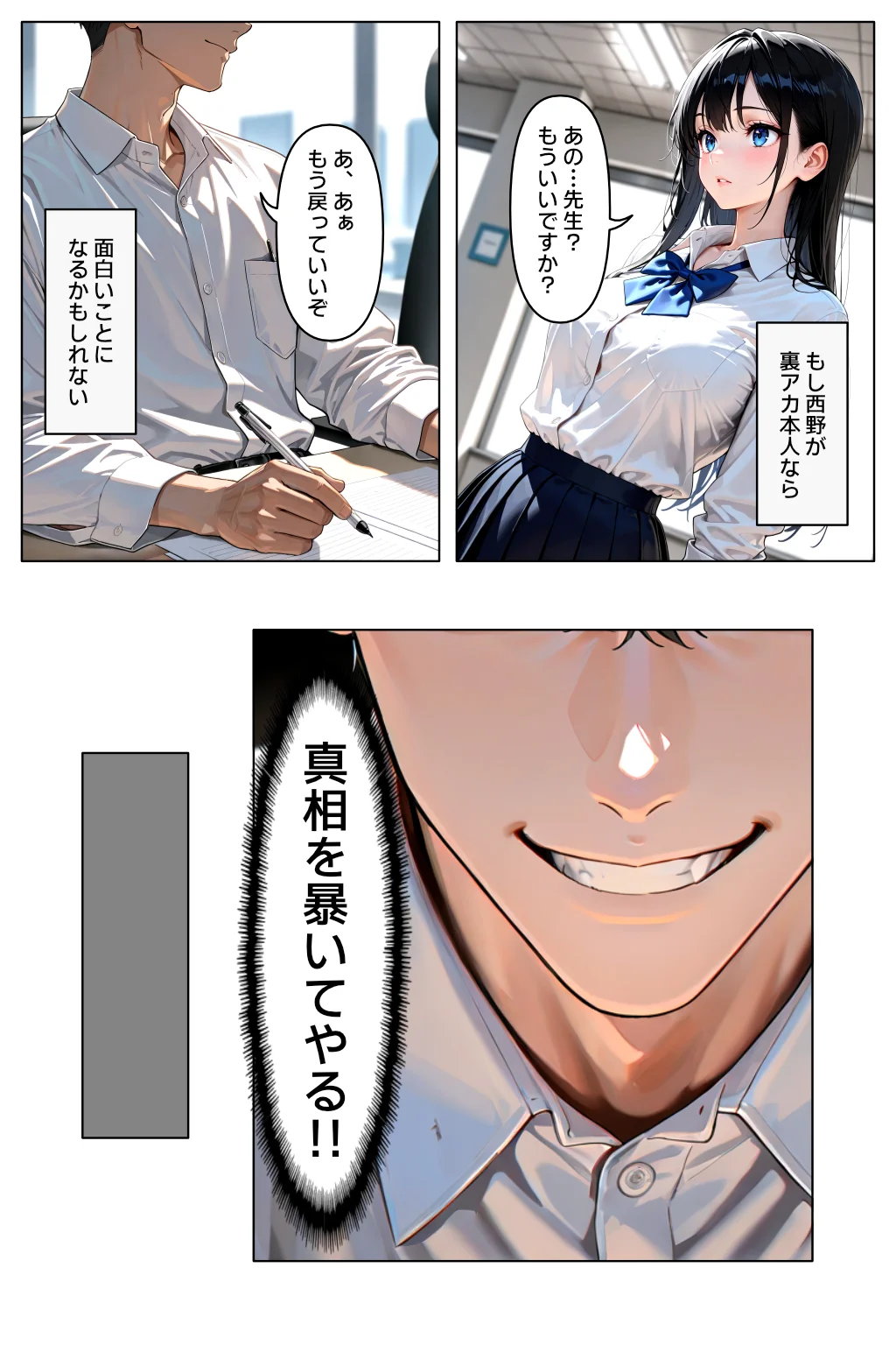裏アカがバレて絶望する教え子を脅迫し、俺の性奴●にする話 制服・学園もの・中出し サンプル9ページ目（欲望の花園）