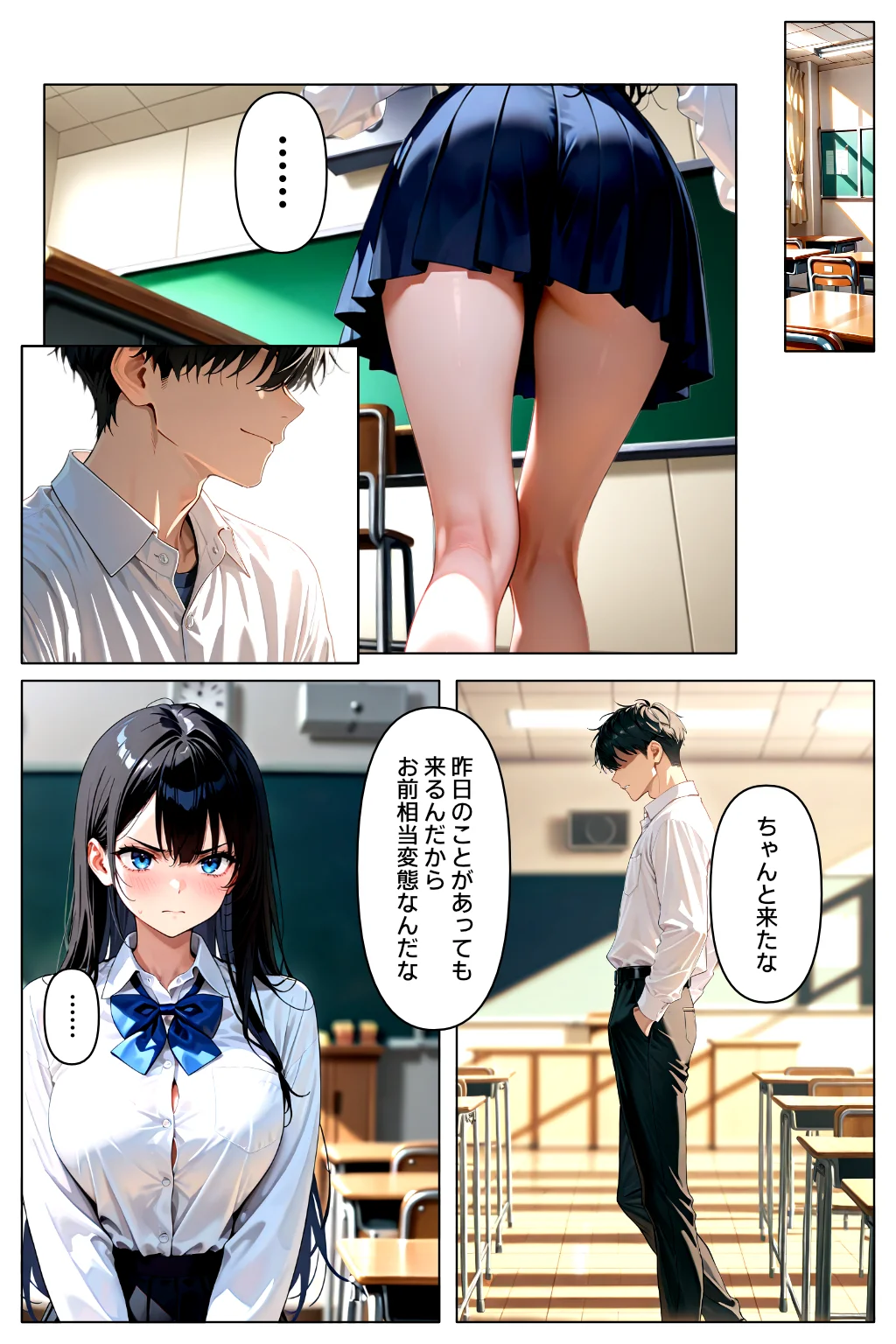 裏アカがバレて絶望する教え子を脅迫し、俺の性奴●にする話 制服・学園もの・中出し サンプル24ページ目（欲望の花園）