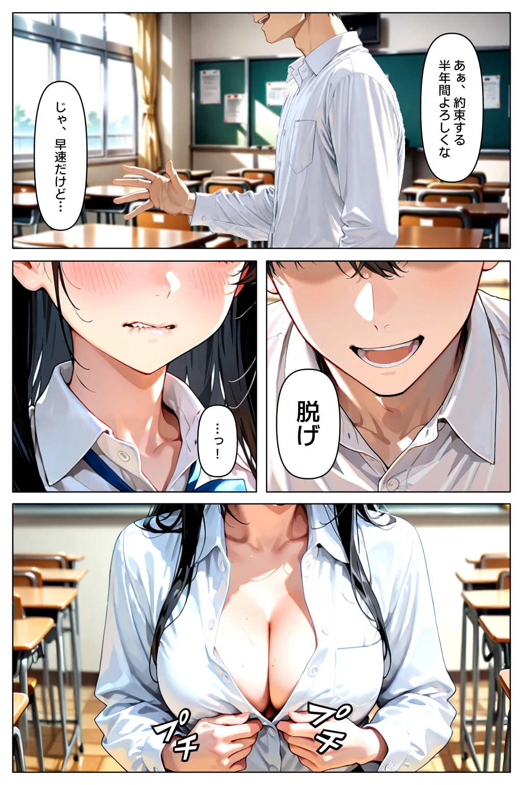 裏アカがバレて絶望する教え子を脅迫し、俺の性奴●にする話 制服・学園もの・中出し サンプル28ページ目（欲望の花園）