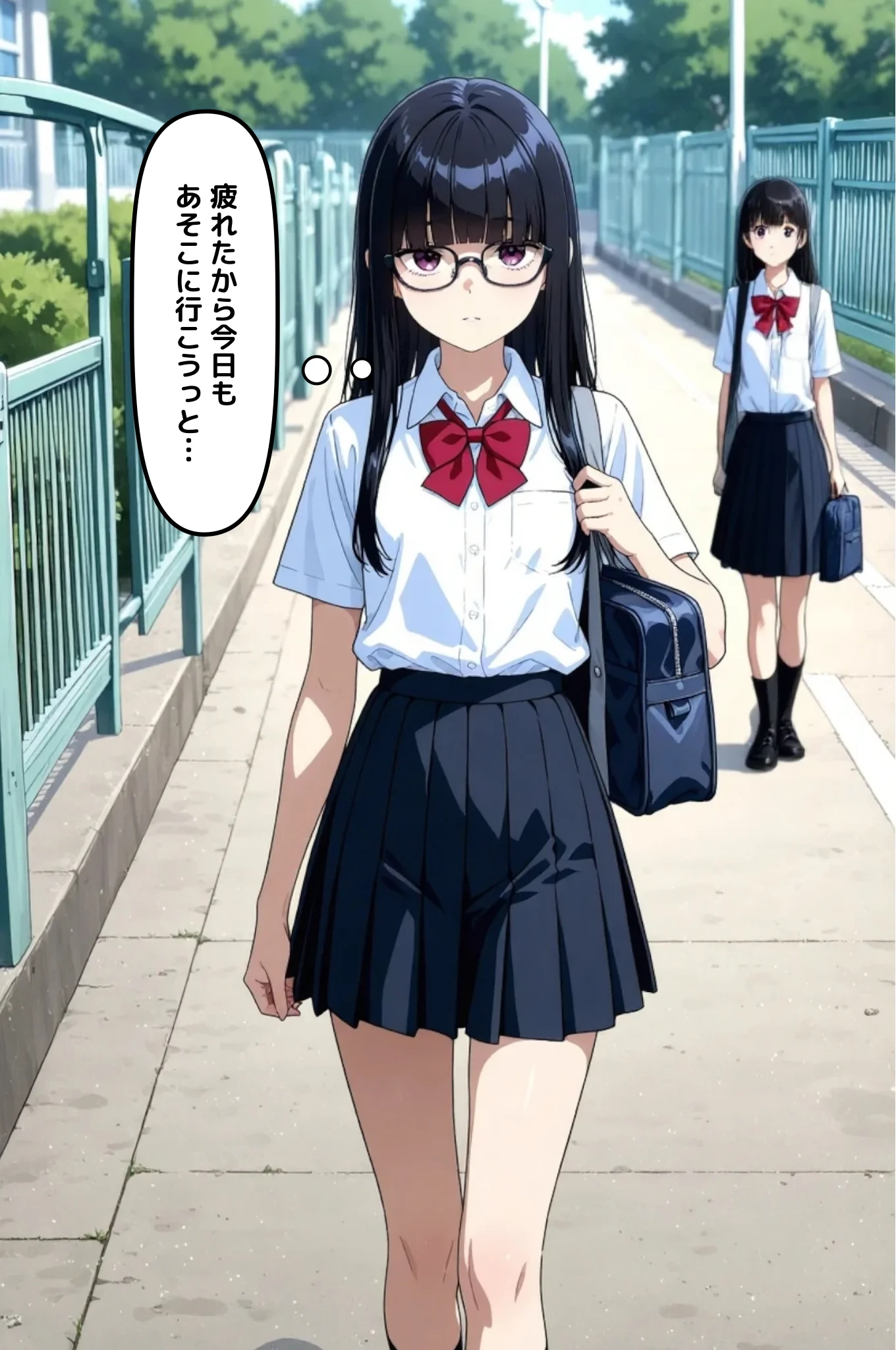 乳首調教に毎日通うデカ乳首JKが両手吊り拘束されて連続乳首イキ！ 〜強●乳首オナニー撮影した後、両手を縛って母乳飲み干し！〜 拘束・制服・中出し サンプル3ページ目（ちちクリソーダ）