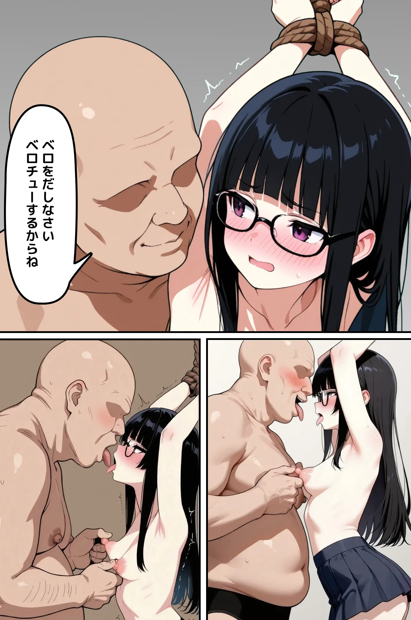 乳首調教に毎日通うデカ乳首JKが両手吊り拘束されて連続乳首イキ！ 〜強●乳首オナニー撮影した後、両手を縛って母乳飲み干し！〜 拘束・制服・中出し サンプル25ページ目（ちちクリソーダ）