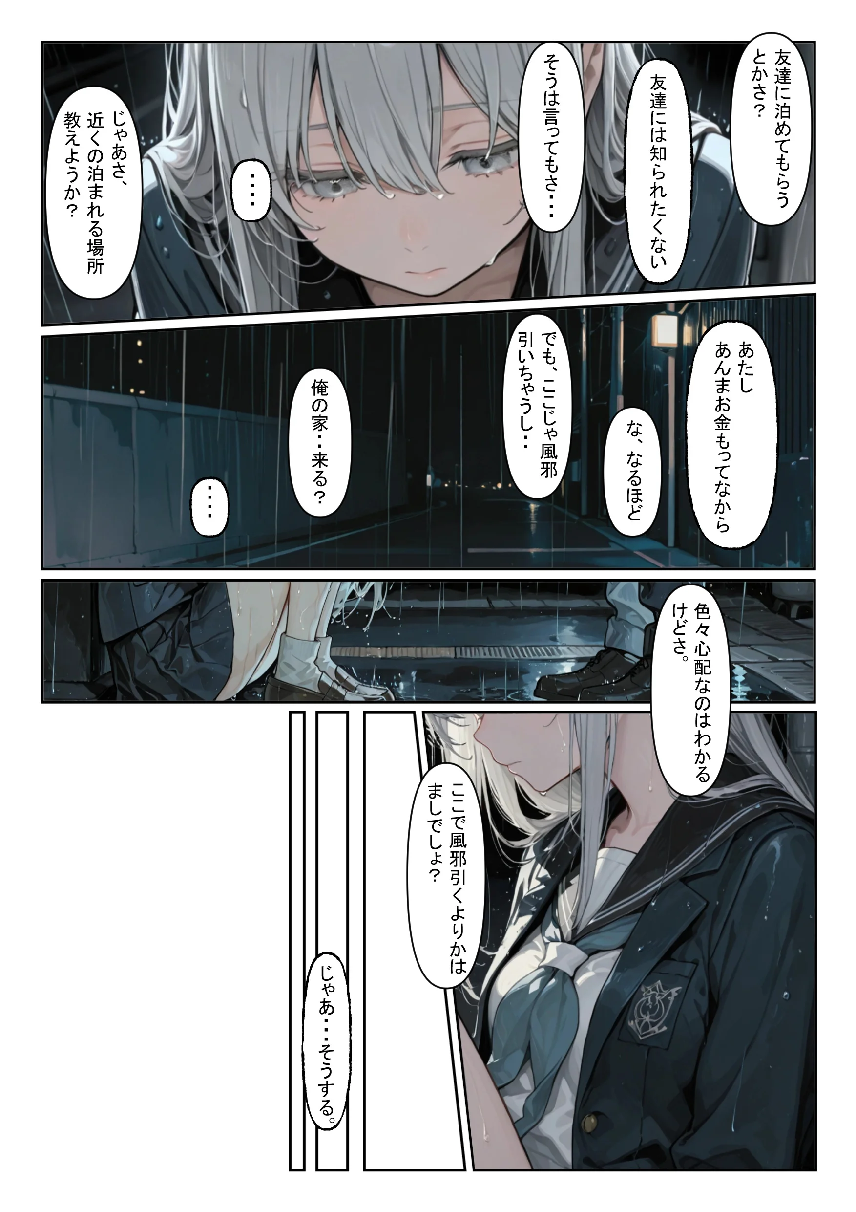 家出少女を拾ったら フェラ・ラブコメ・中出し サンプル5ページ目(かまあげ館)