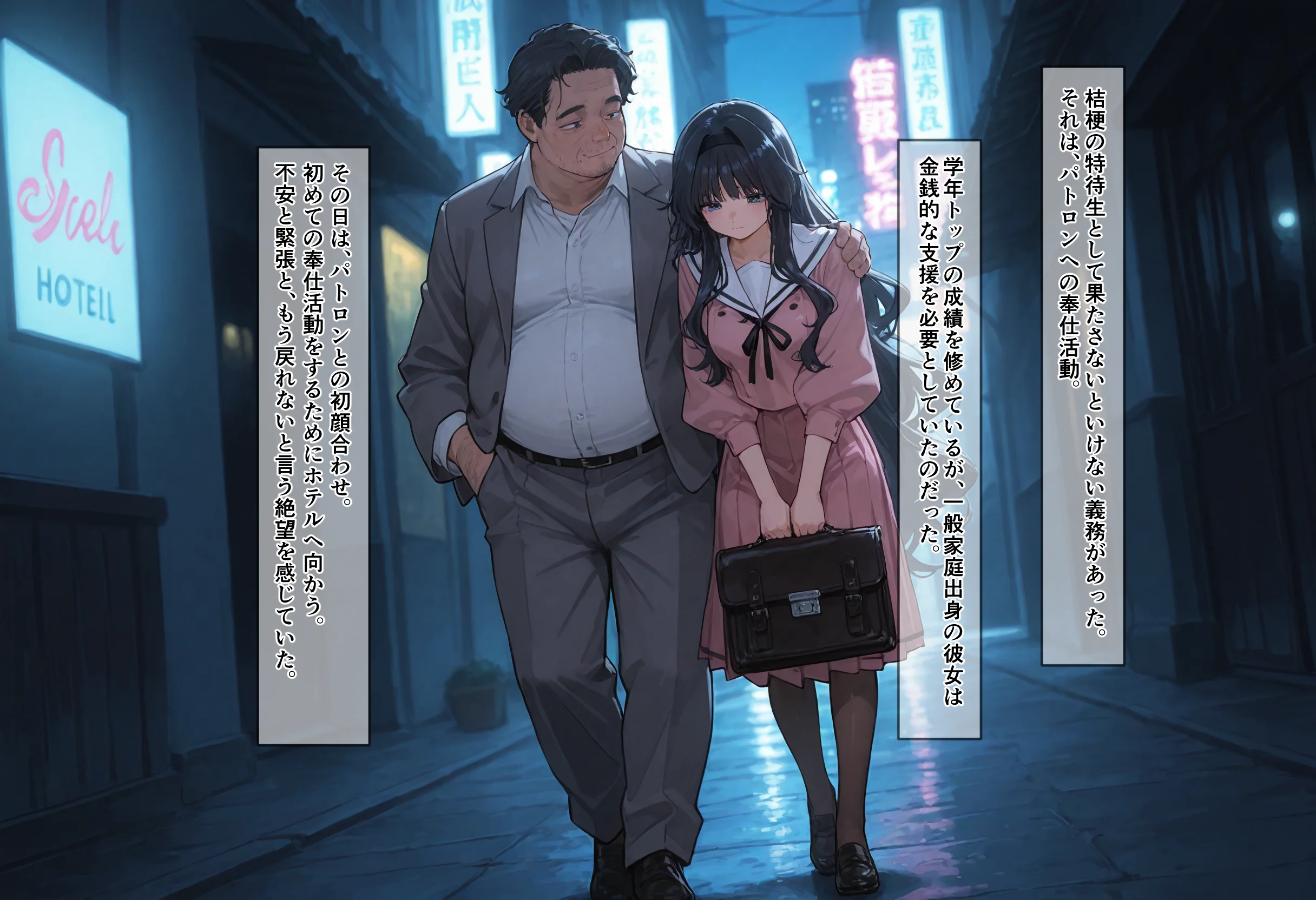 特待生の奉仕義務 お嬢様学校の裏特待制度 〜奨学金と引き換えにパトロンに捧げた処女膜〜 羞恥・クンニ・処女 サンプル3ページ目（にぽぽ堂）