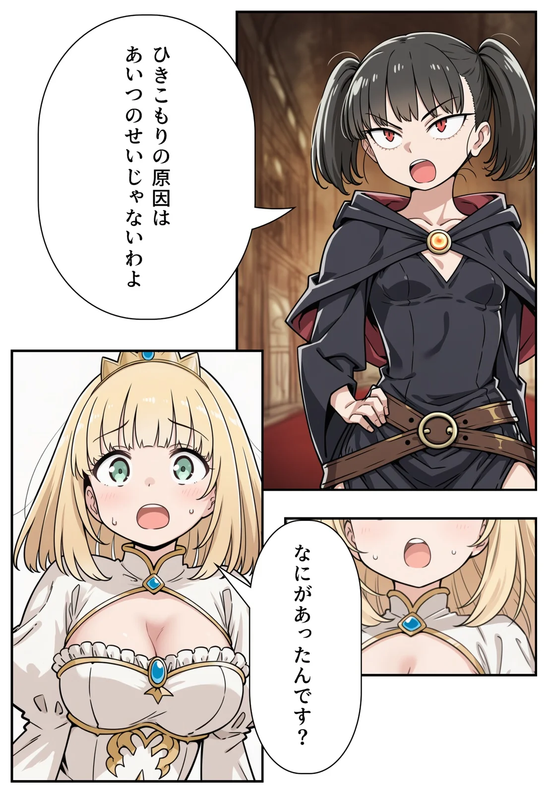 勇者のために姫様エッチ ファンタジー・お姫様・巨乳 サンプル2ページ目（メガネーロ）