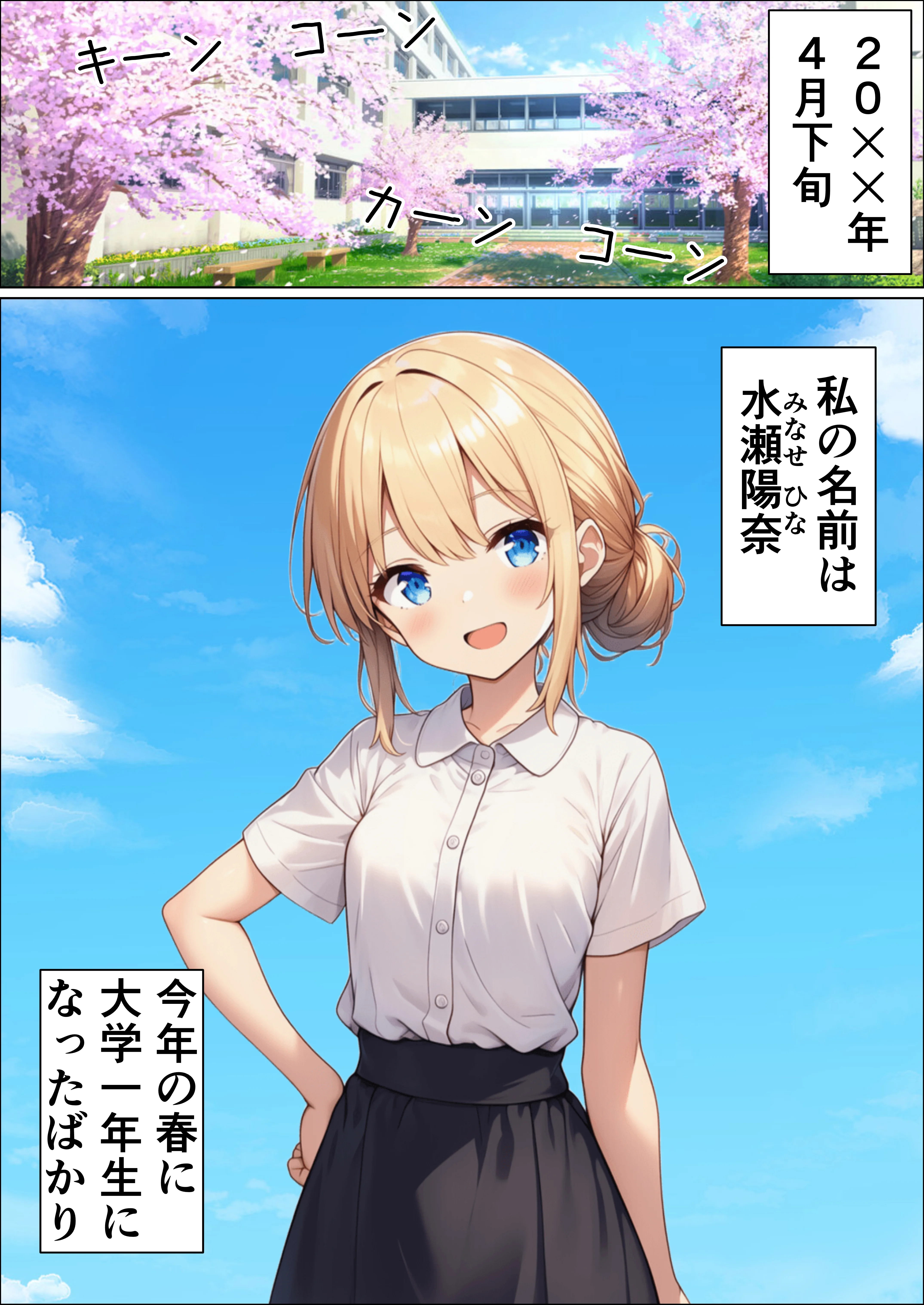 初めての勧誘で人生が変わっちゃった女の子の話  ご主人様との出会い編 辱め・羞恥・野外・露出 サンプル1ページ目（目茶ねむる）
