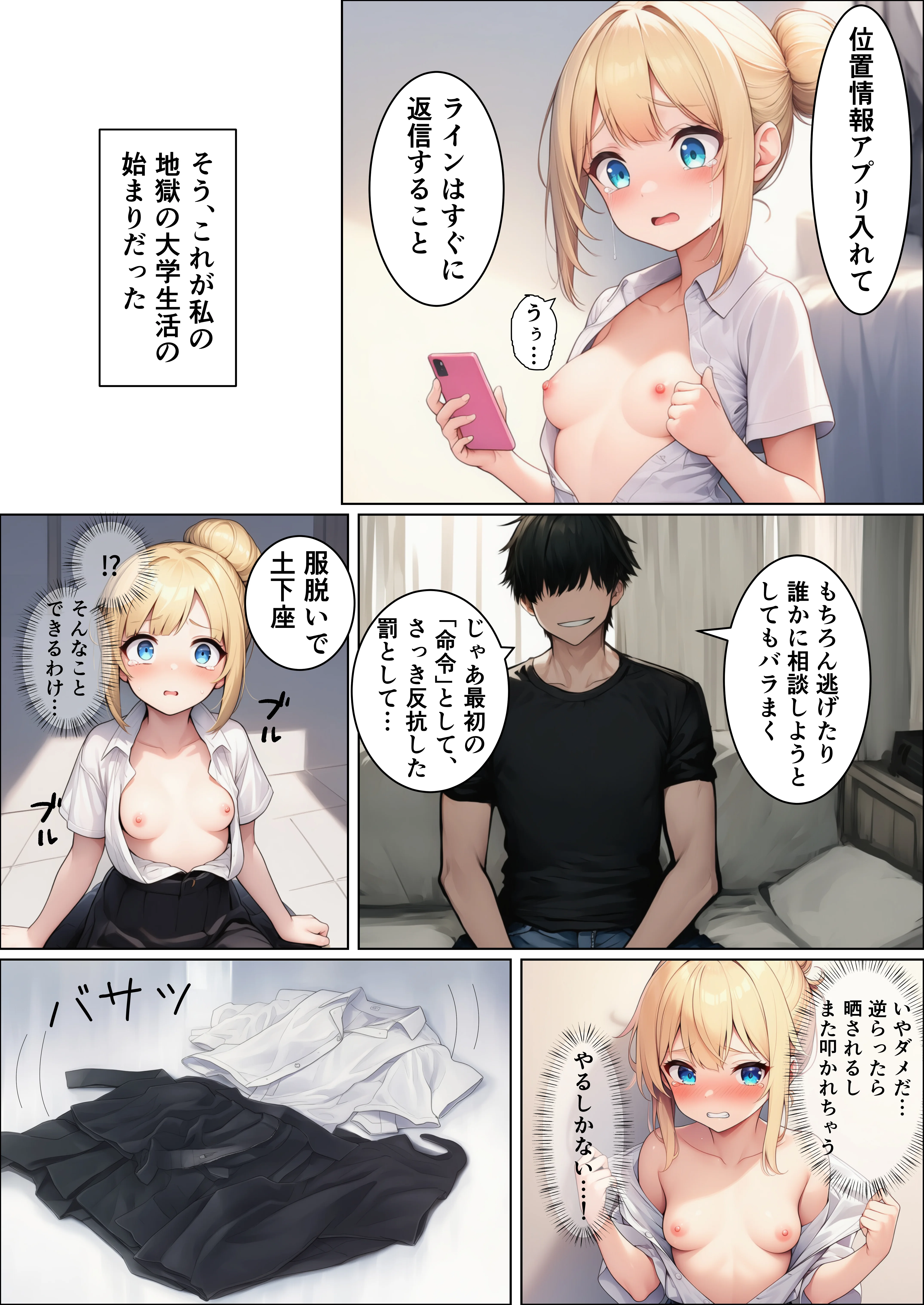 初めての勧誘で人生が変わっちゃった女の子の話  ご主人様との出会い編 辱め・羞恥・野外・露出 サンプル8ページ目（目茶ねむる）