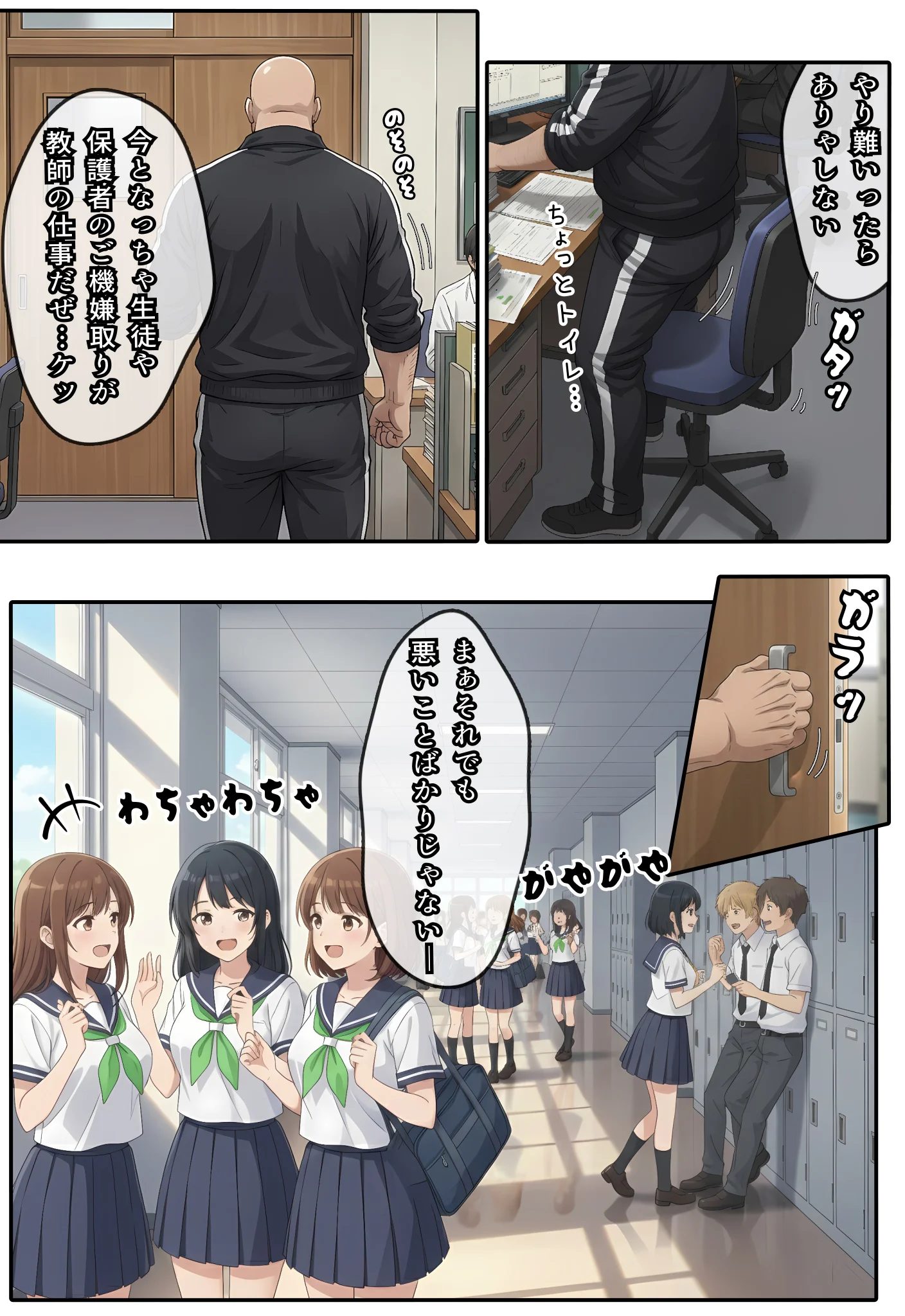 直葉に盗撮ばれてヤケになって襲っちゃった話 巨乳・競泳・スクール水着・盗撮・のぞき サンプル4ページ目（虹色演算子 - Nizy）