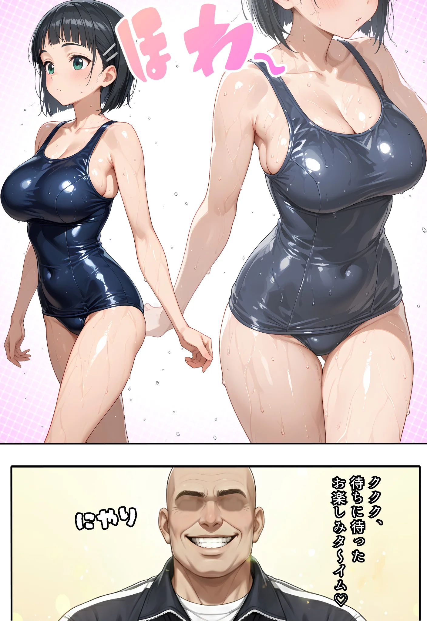 直葉に盗撮ばれてヤケになって襲っちゃった話 巨乳・競泳・スクール水着・盗撮・のぞき サンプル23ページ目（虹色演算子 - Nizy）