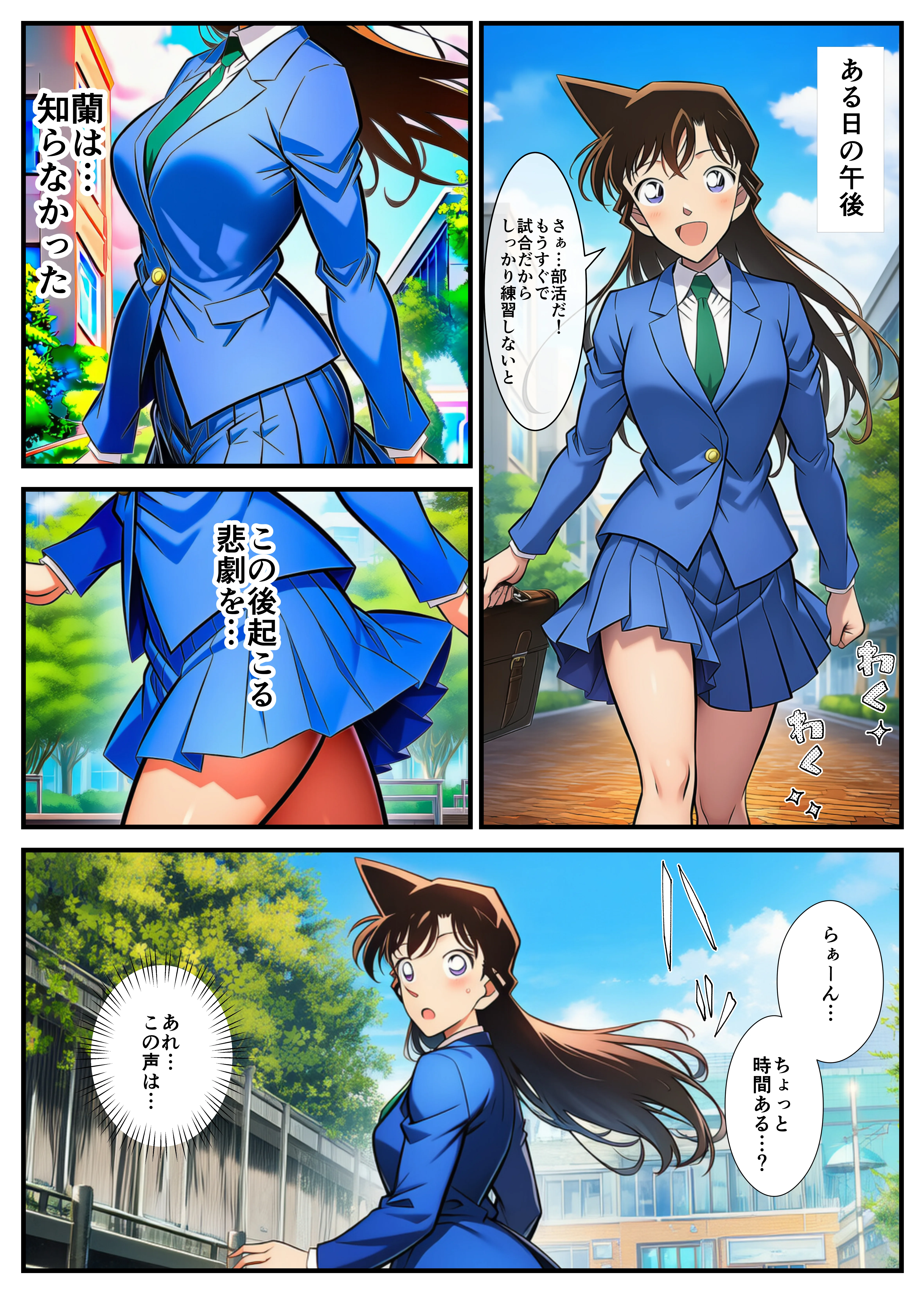 【痴●電車】制服の蘭姉ちゃんが脱がされてセックスする話 拘束・辱め・羞恥 サンプル3ページ目（イッキ）