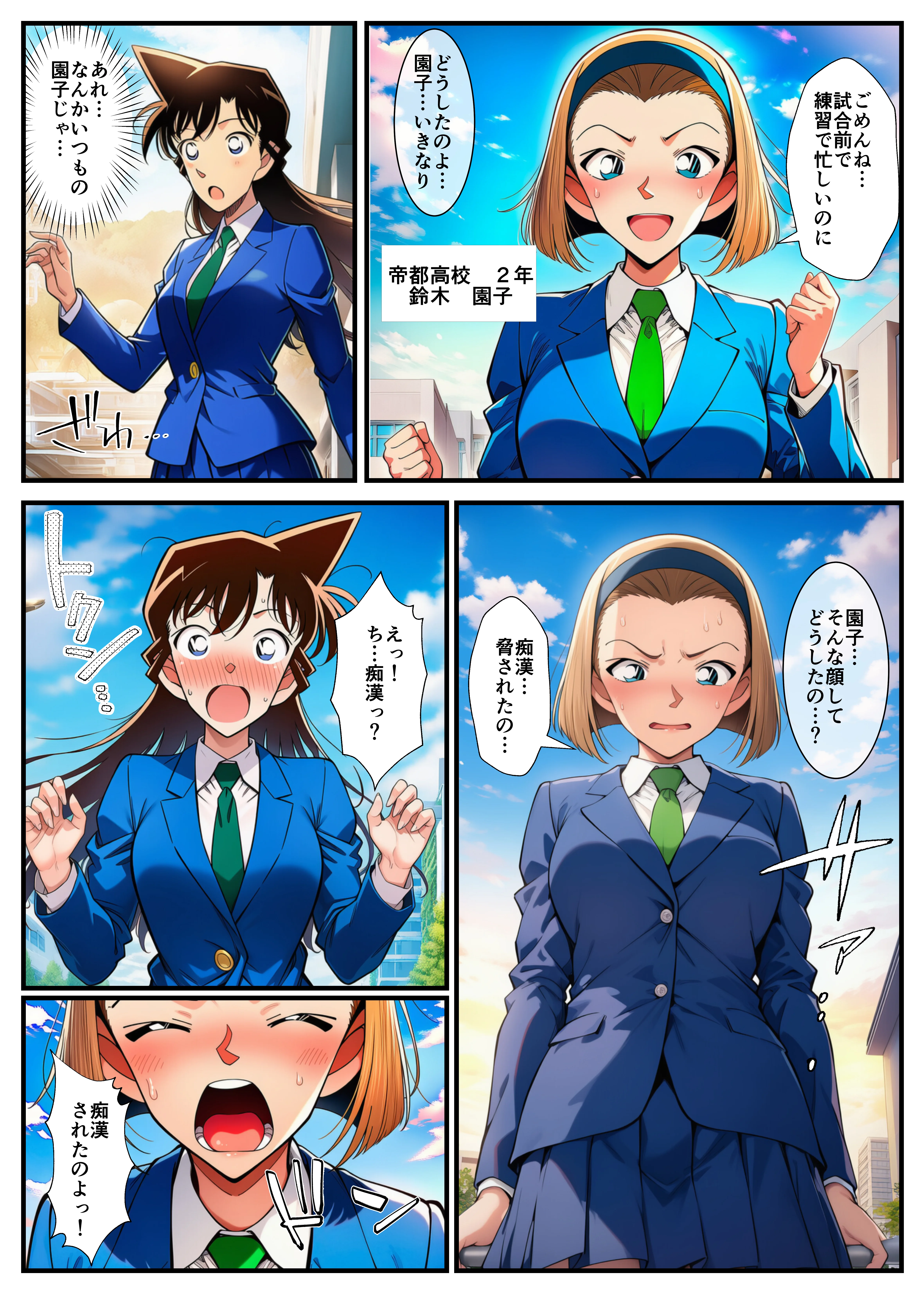 【痴●電車】制服の蘭姉ちゃんが脱がされてセックスする話 拘束・辱め・羞恥 サンプル4ページ目（イッキ）