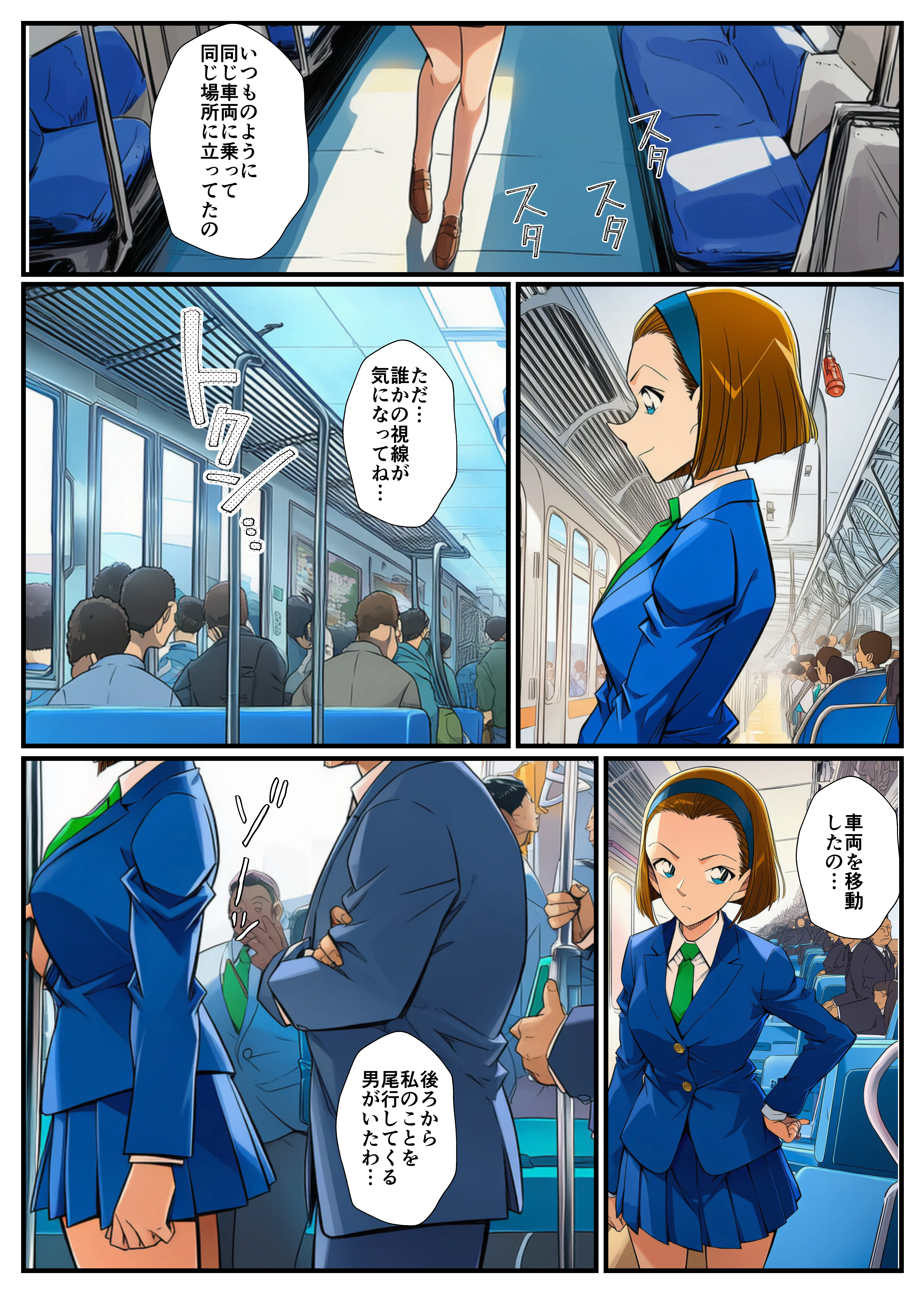 【痴●電車】制服の蘭姉ちゃんが脱がされてセックスする話 拘束・辱め・羞恥 サンプル6ページ目（イッキ）