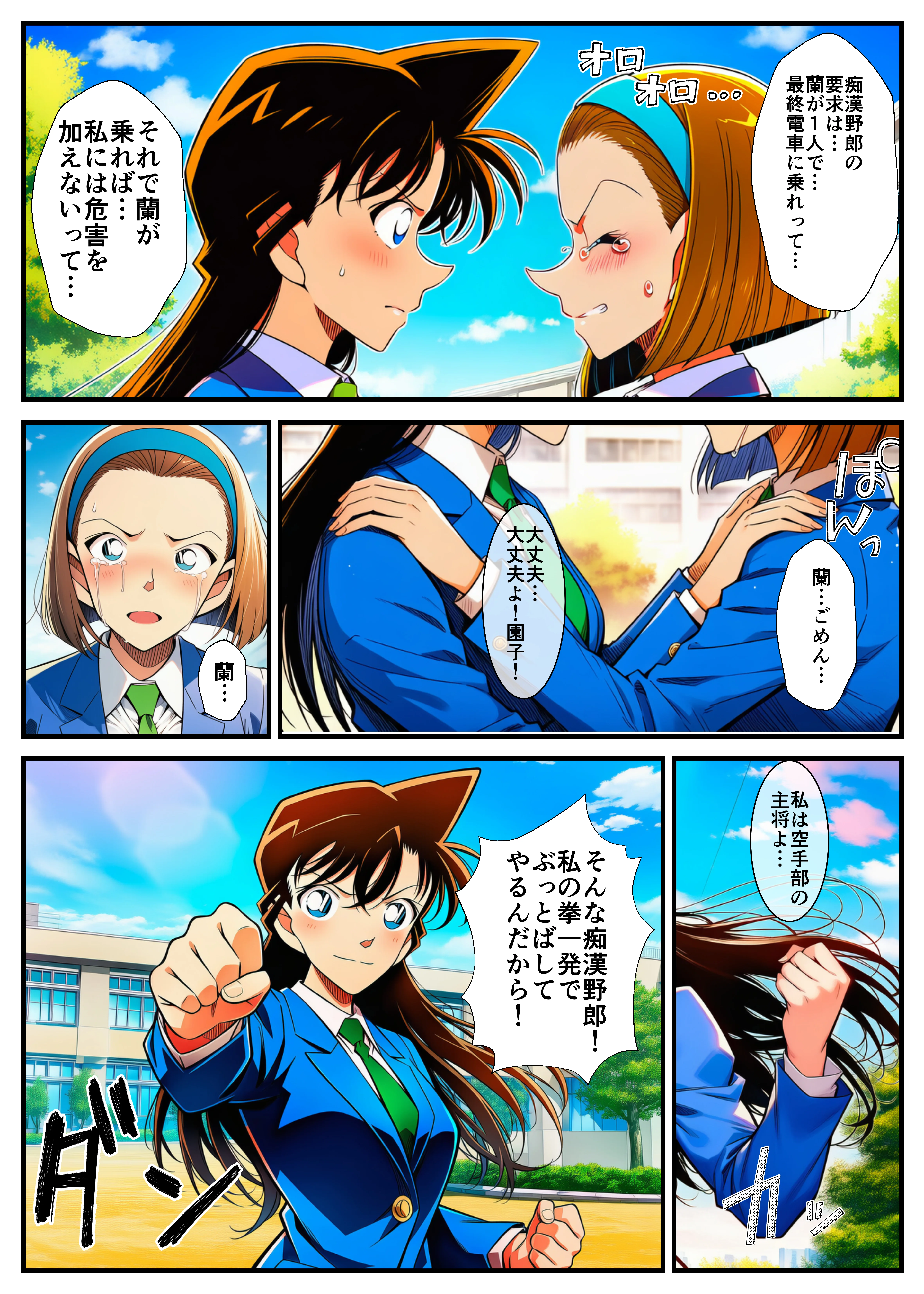 【痴●電車】制服の蘭姉ちゃんが脱がされてセックスする話 拘束・辱め・羞恥 サンプル9ページ目（イッキ）