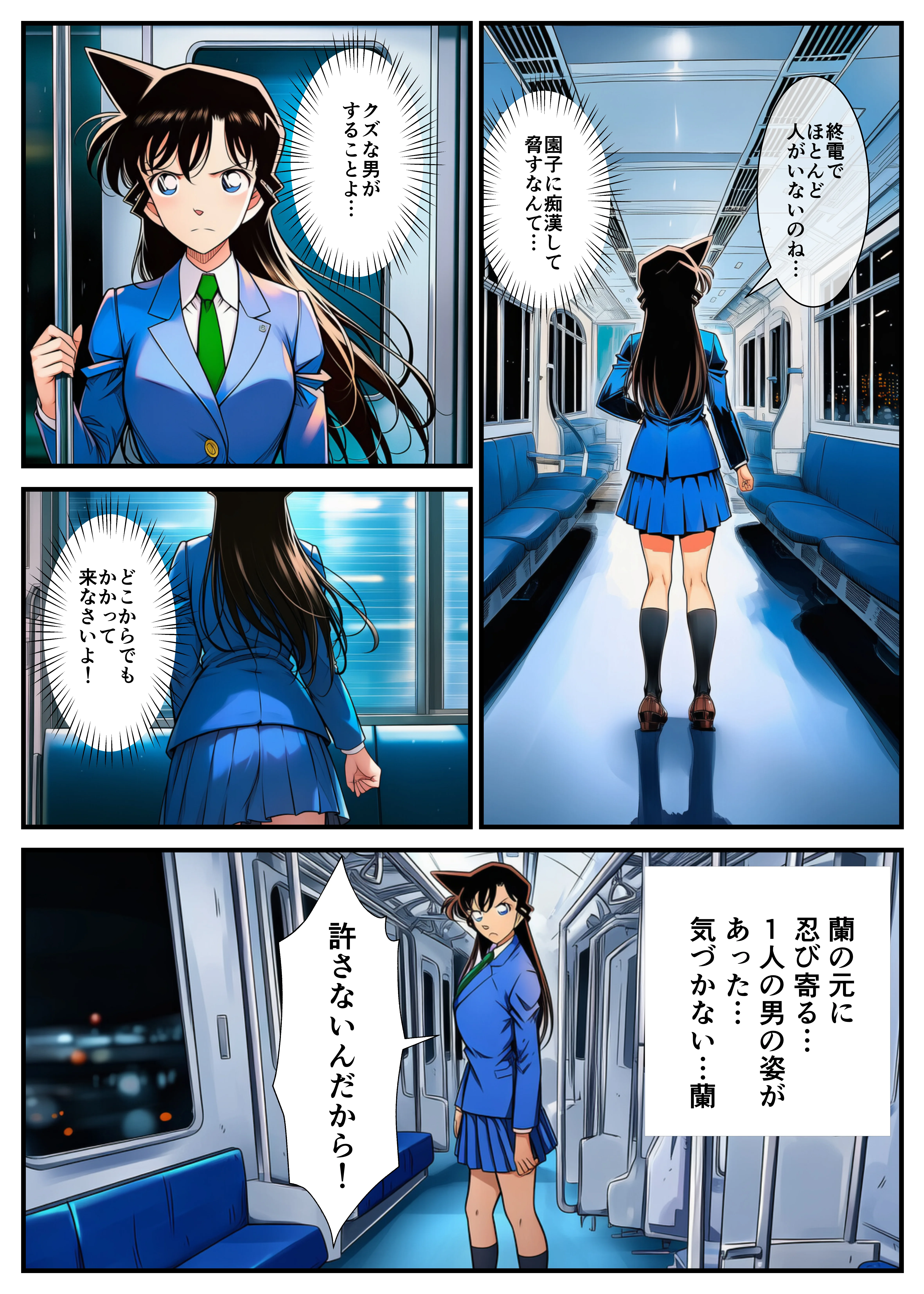【痴●電車】制服の蘭姉ちゃんが脱がされてセックスする話 拘束・辱め・羞恥 サンプル11ページ目（イッキ）