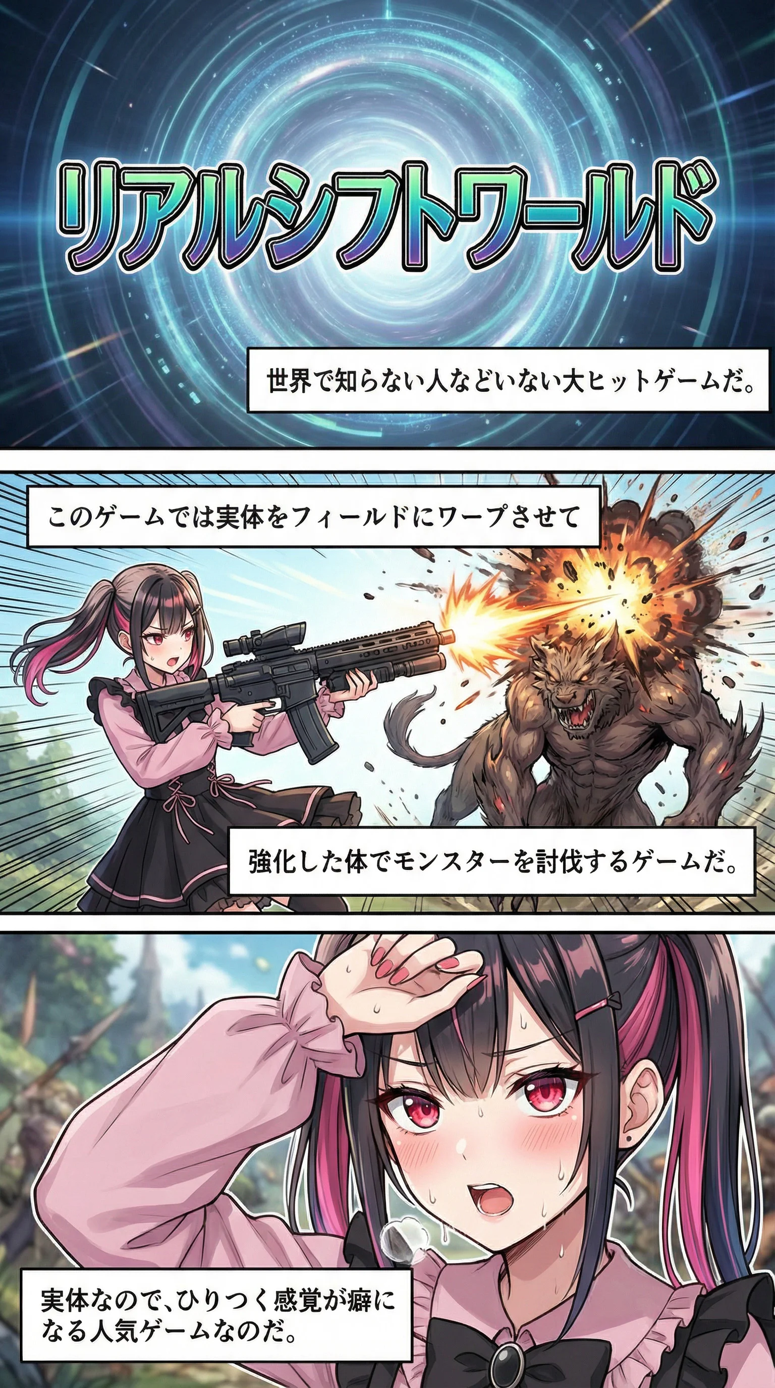 俺だけがフレンドリーファイア（味方に攻撃）できる世界 ファンタジー・屋外・戦場 サンプル1ページ目（まちょびん）
