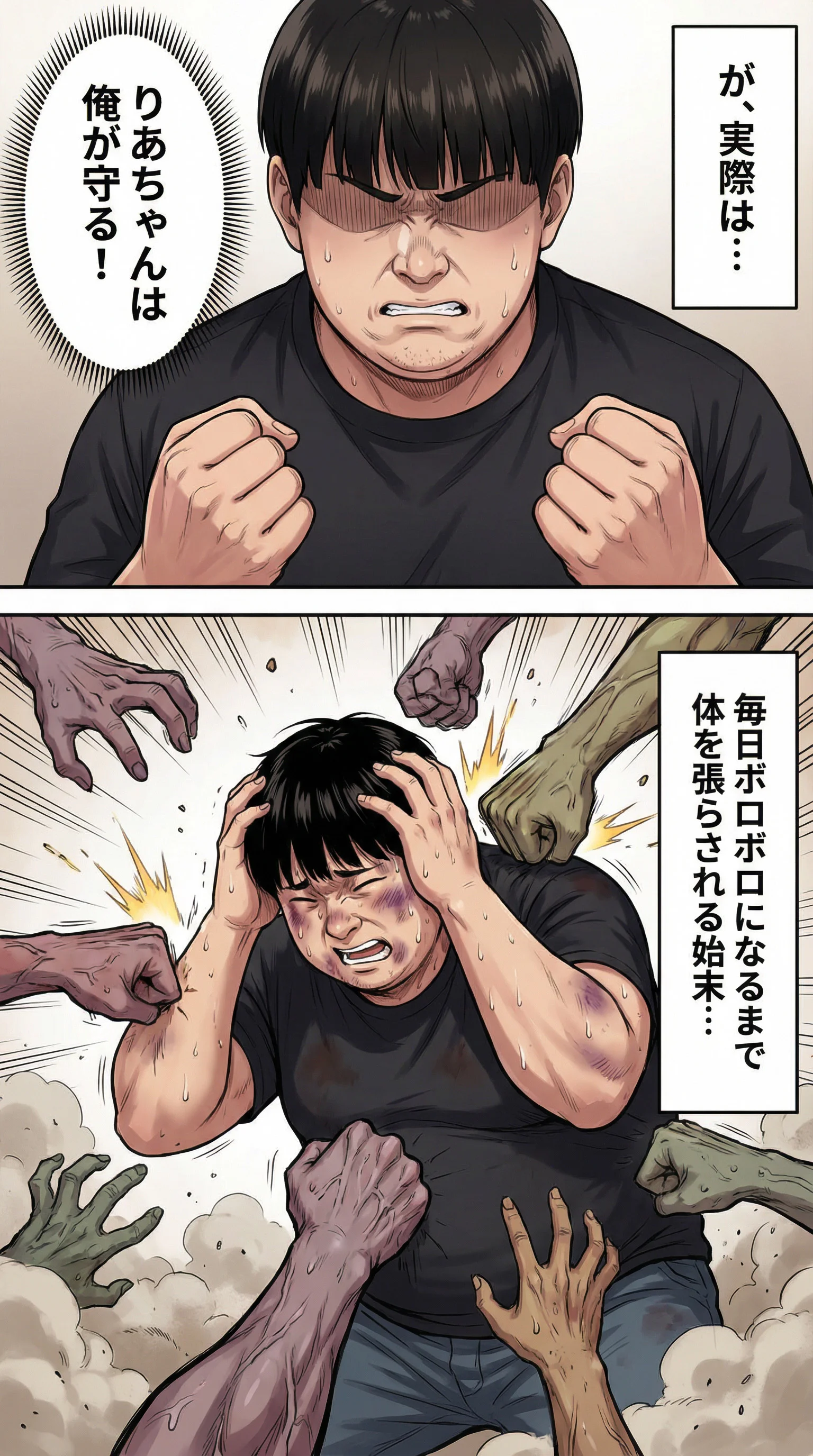 俺だけがフレンドリーファイア（味方に攻撃）できる世界 ファンタジー・屋外・戦場 サンプル6ページ目（まちょびん）
