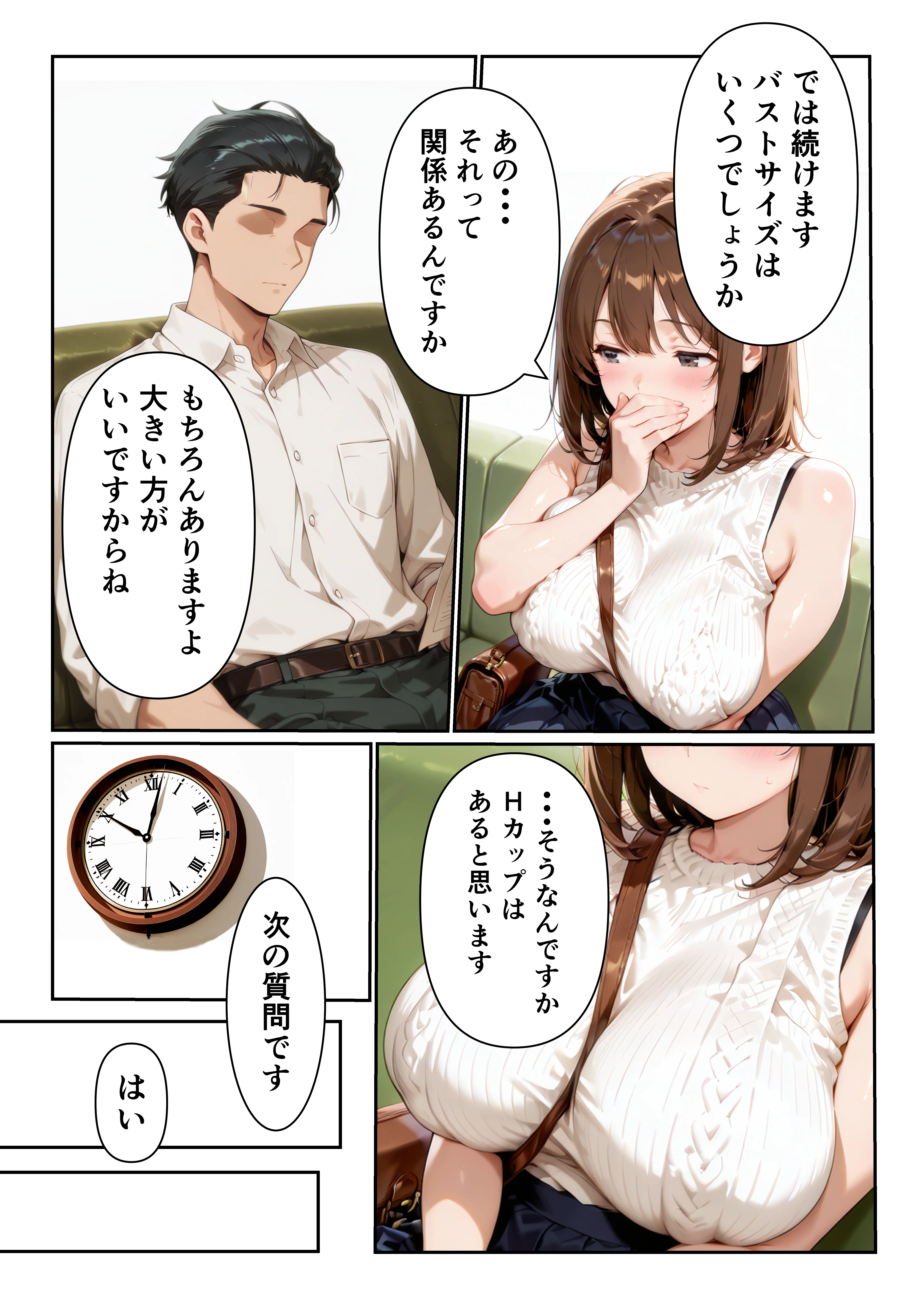 爆乳大学生がSNSで大人気のスイーツ店にバイトに行ったら、搾乳されて、種付けメス牛になっちゃっいました！ 3P・4P・アヘ顔・イラマチオ サンプル12ページ目(グングニルコミック)