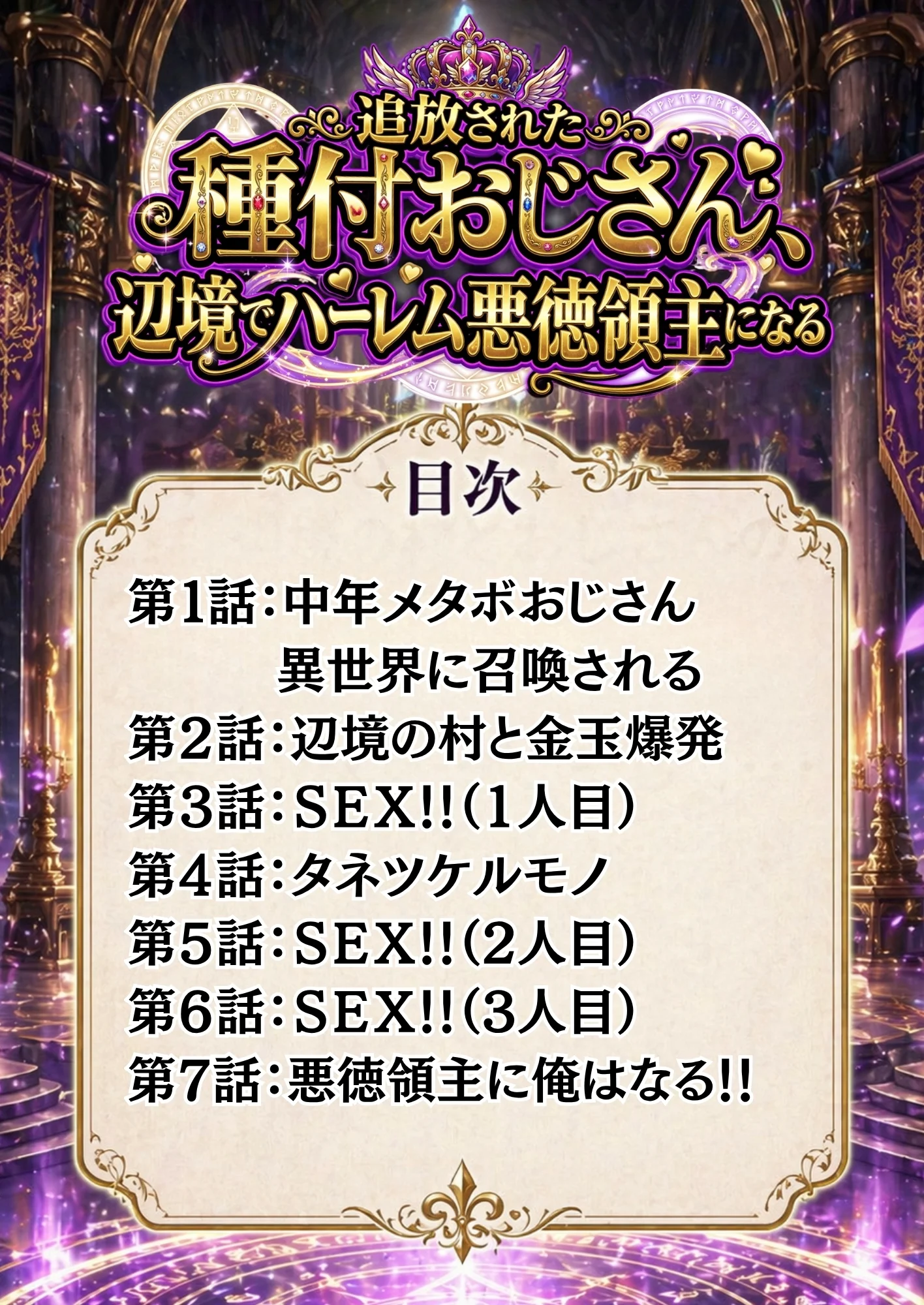 【異世界召喚】追放された種付けおじさん、辺境でハーレム悪徳領主になる ファンタジー・処女・中出し サンプル2ページ目（竿役が種付けおじさんじゃないとヌケないんだが・・・）