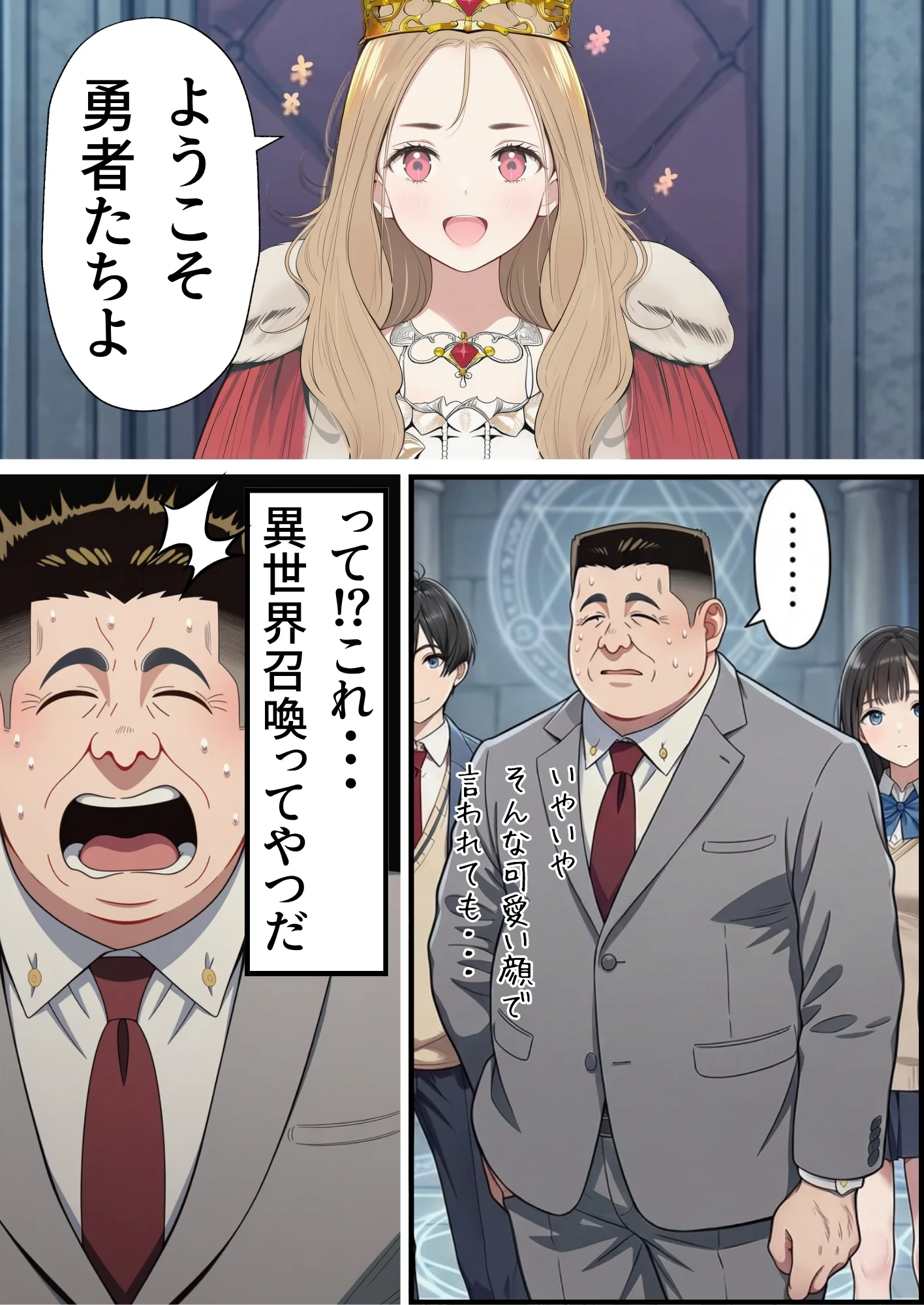 【異世界召喚】追放された種付けおじさん、辺境でハーレム悪徳領主になる ファンタジー・処女・中出し サンプル5ページ目（竿役が種付けおじさんじゃないとヌケないんだが・・・）