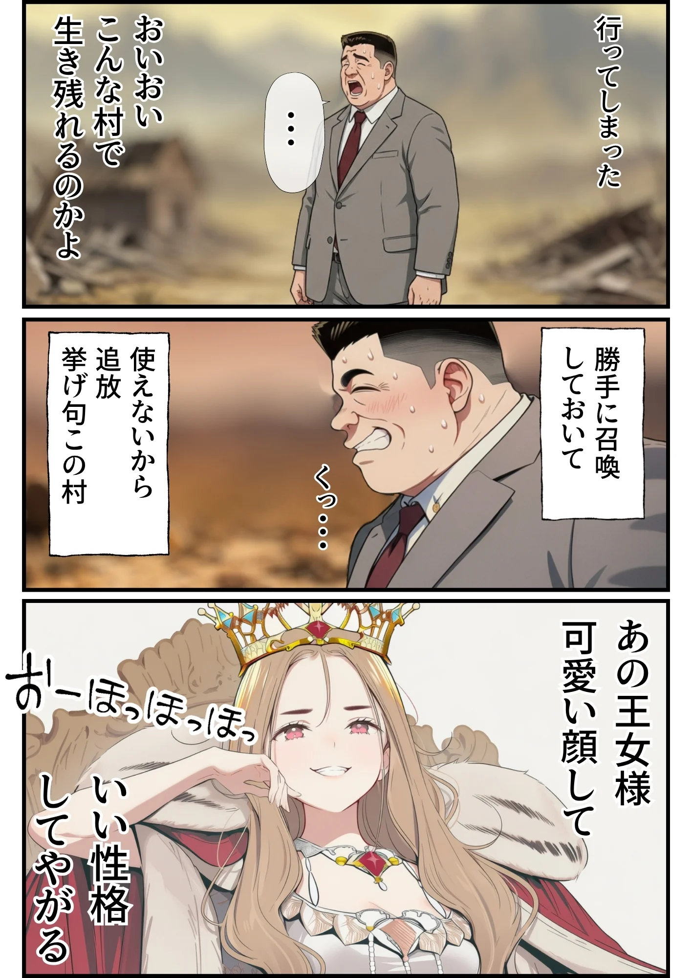 【異世界召喚】追放された種付けおじさん、辺境でハーレム悪徳領主になる ファンタジー・処女・中出し サンプル24ページ目（竿役が種付けおじさんじゃないとヌケないんだが・・・）