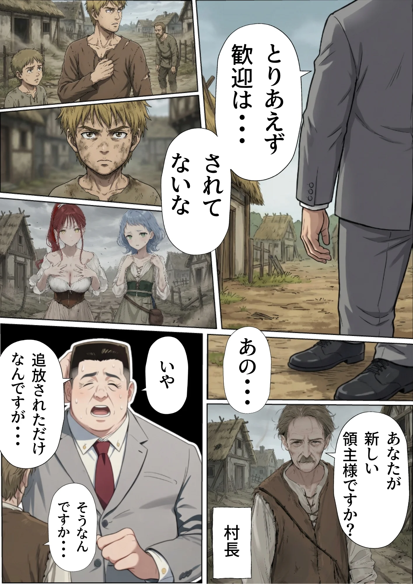 【異世界召喚】追放された種付けおじさん、辺境でハーレム悪徳領主になる ファンタジー・処女・中出し サンプル25ページ目（竿役が種付けおじさんじゃないとヌケないんだが・・・）
