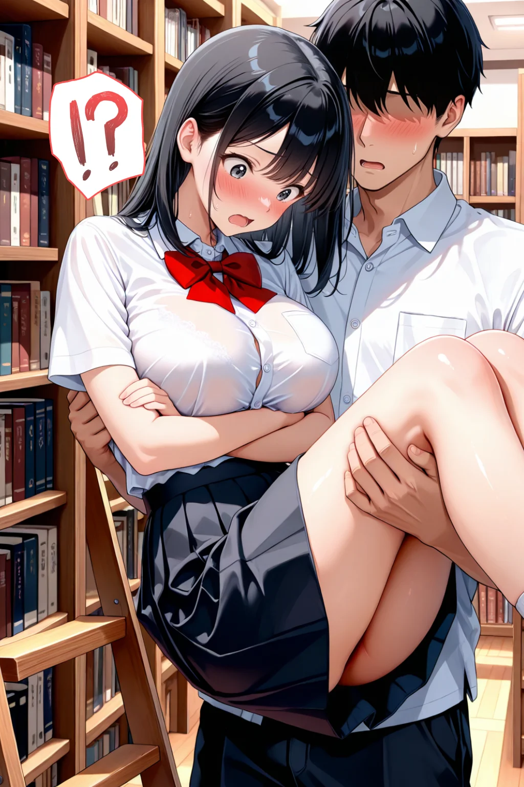 図書室で助けた先輩に懐かれてしまった ラブコメ・中出し・処女 サンプル3ページ目(カムジャタン)