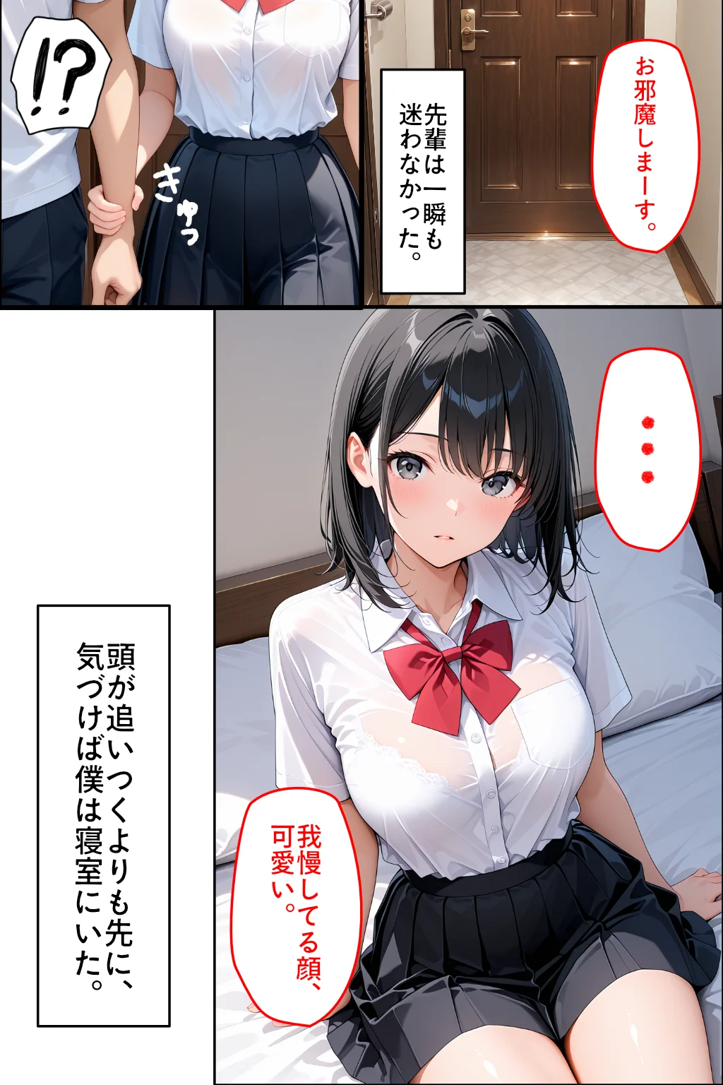 図書室で助けた先輩に懐かれてしまった ラブコメ・中出し・処女 サンプル9ページ目(カムジャタン)